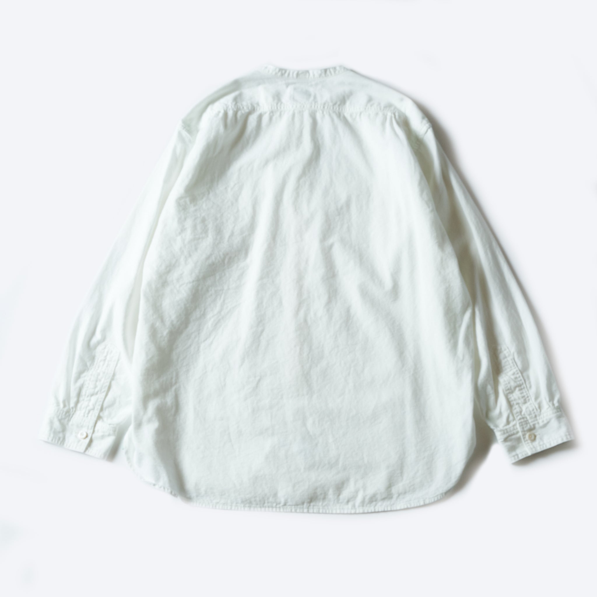 #1203C-WC Band Collar Shirt MV : classic chambray white