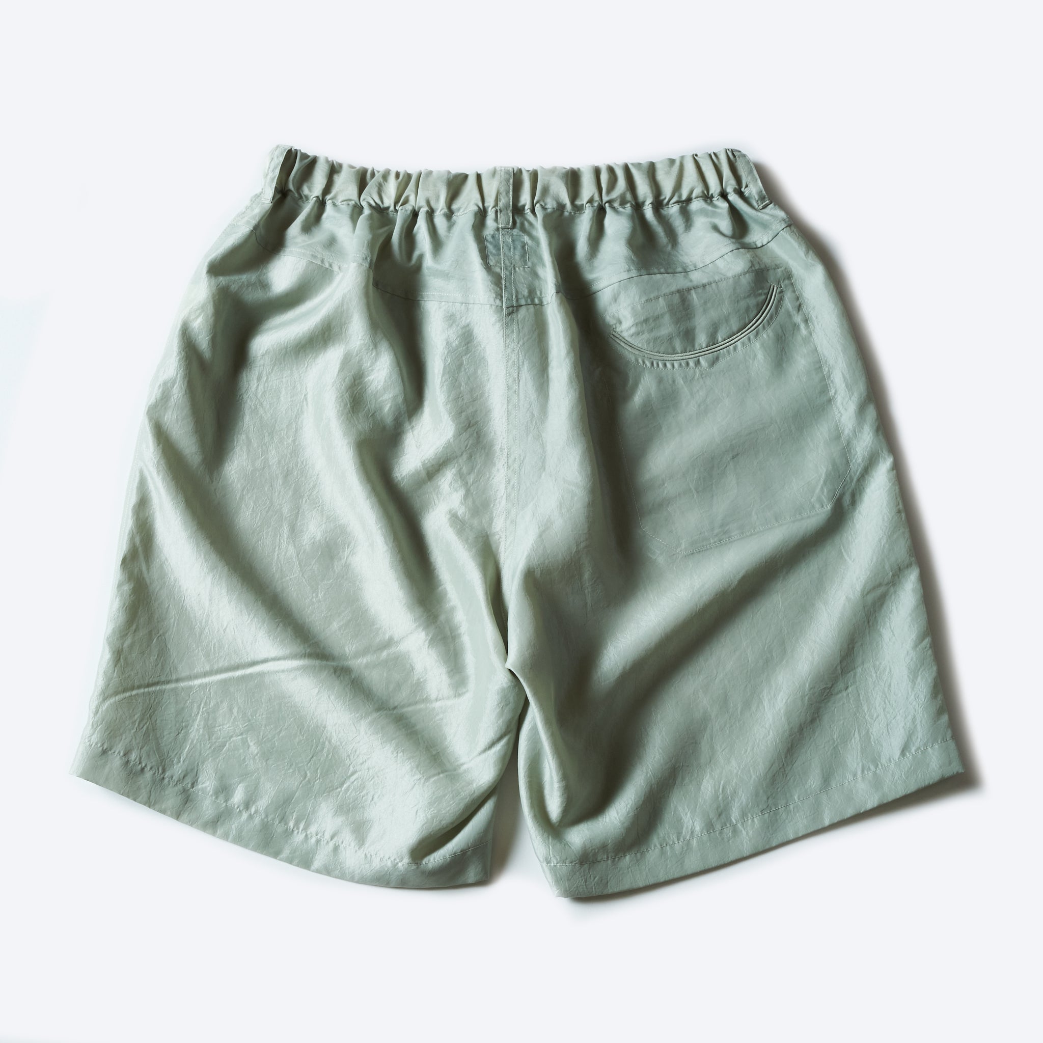 #3319S-MTG E-Z Chinois De Luxe Shorts : metallic taffeta green
