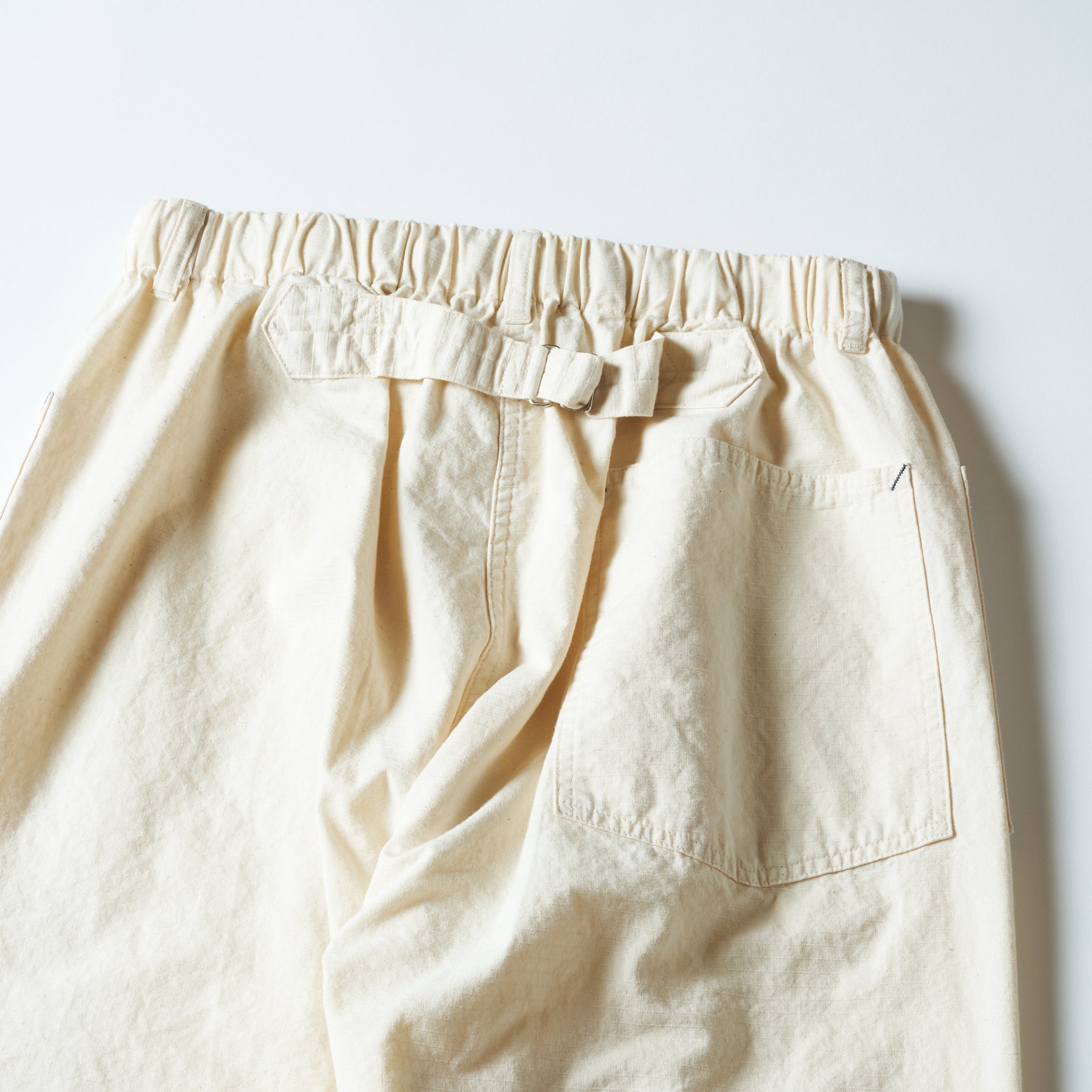 #3313-DRN E-Z ARMY-NAVY Pants 2 : cotton dobby ripstop natural