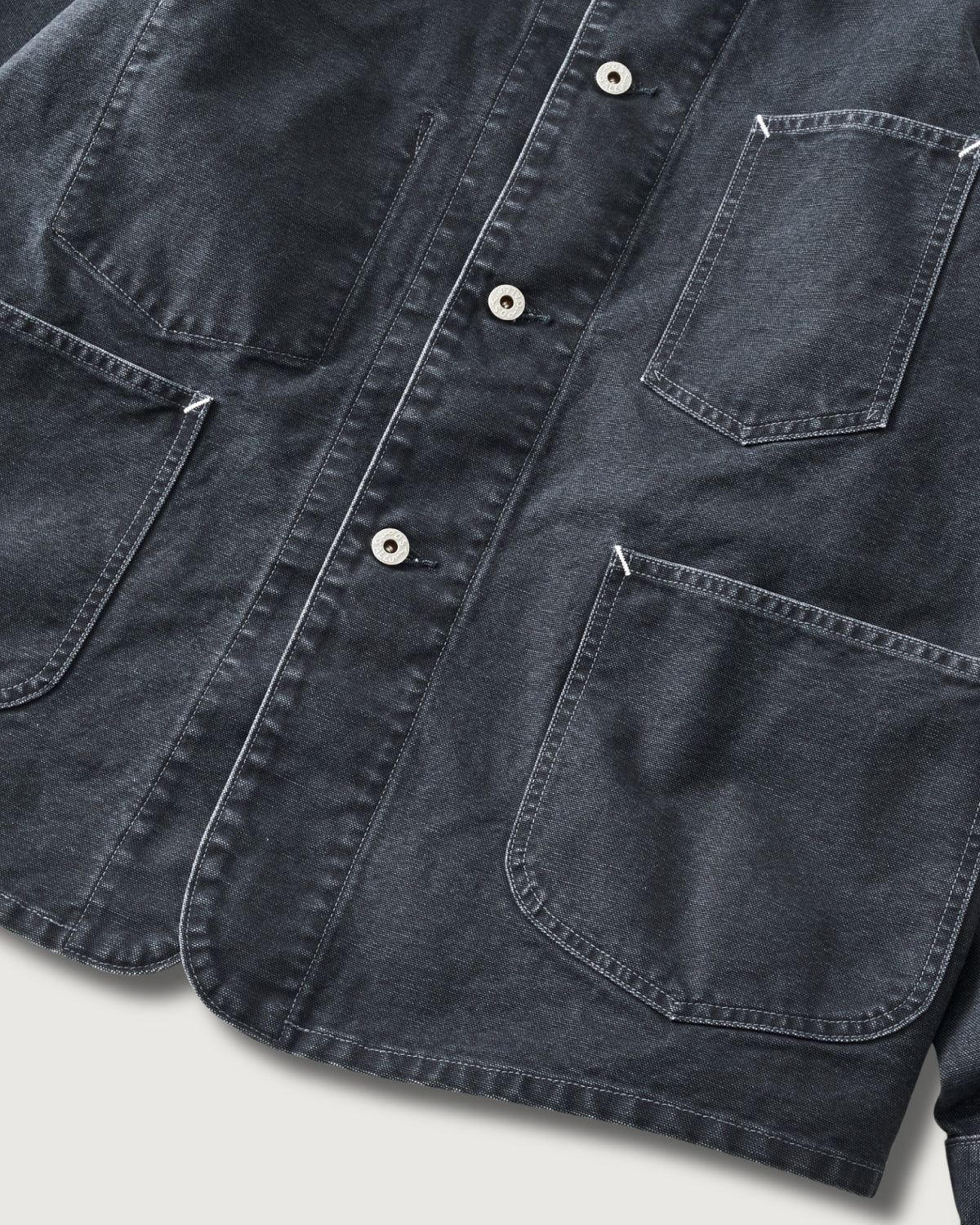 #3133-PCB POST 46 : pigment dyed canvas washed black