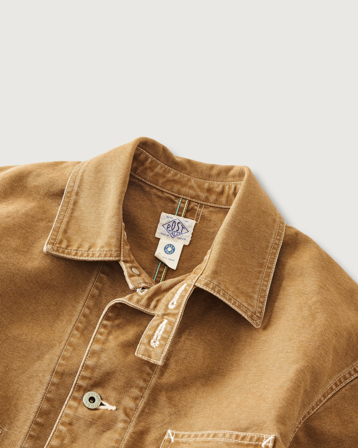 #3133-PCR POST 46 : pigment dyed canvas washed brown
