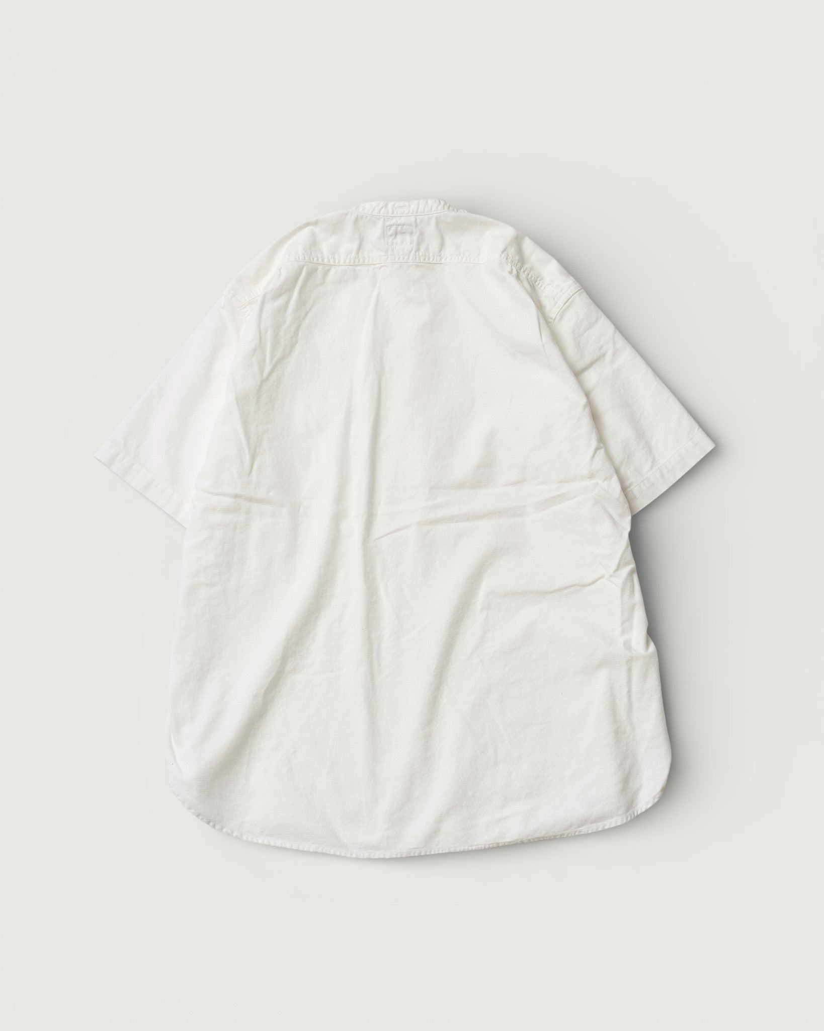 #3213SB-PCW NAVY CUT~Band S/S : Panama cloth white