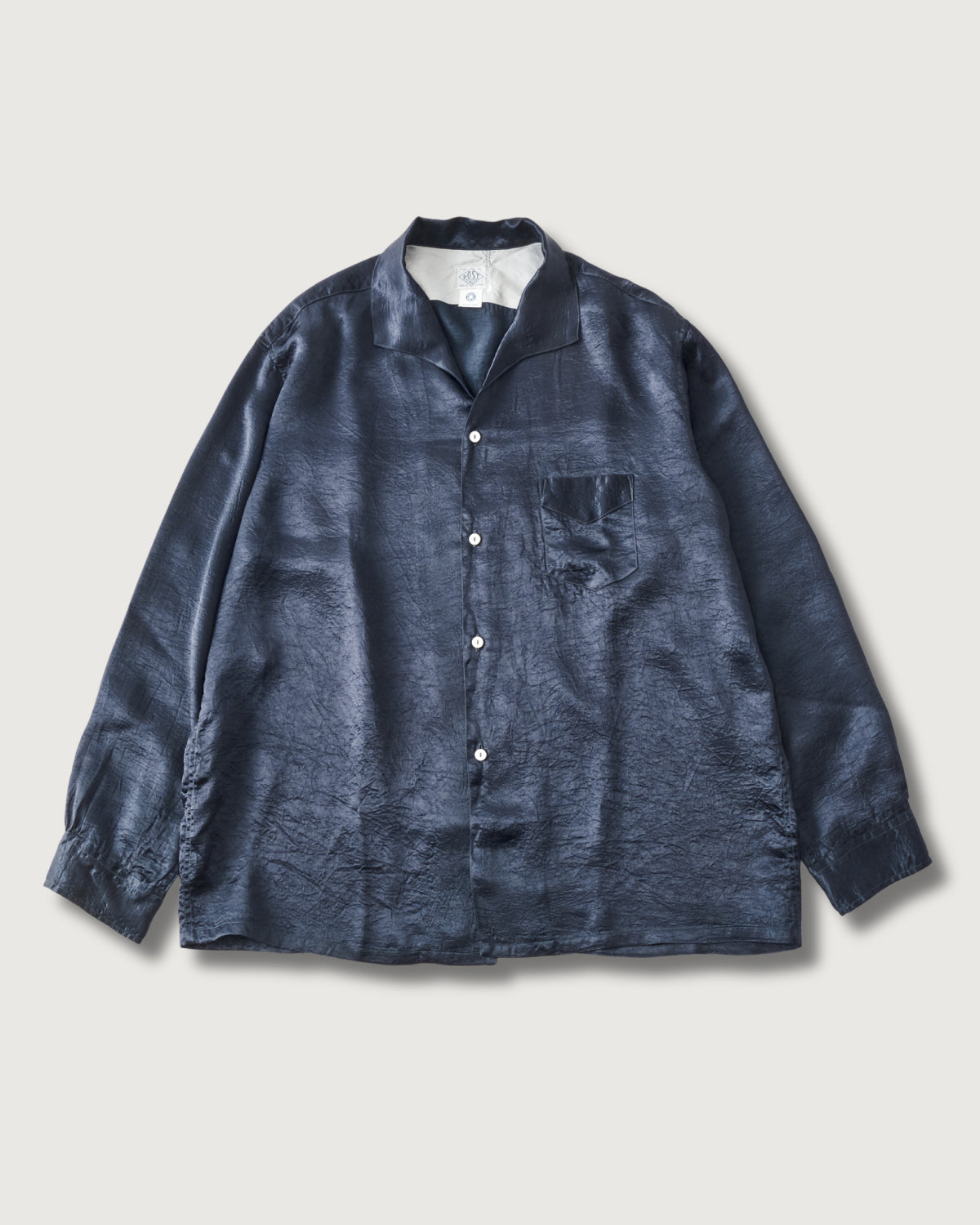 #3224-ASD Fever : acetate sateen dark grey