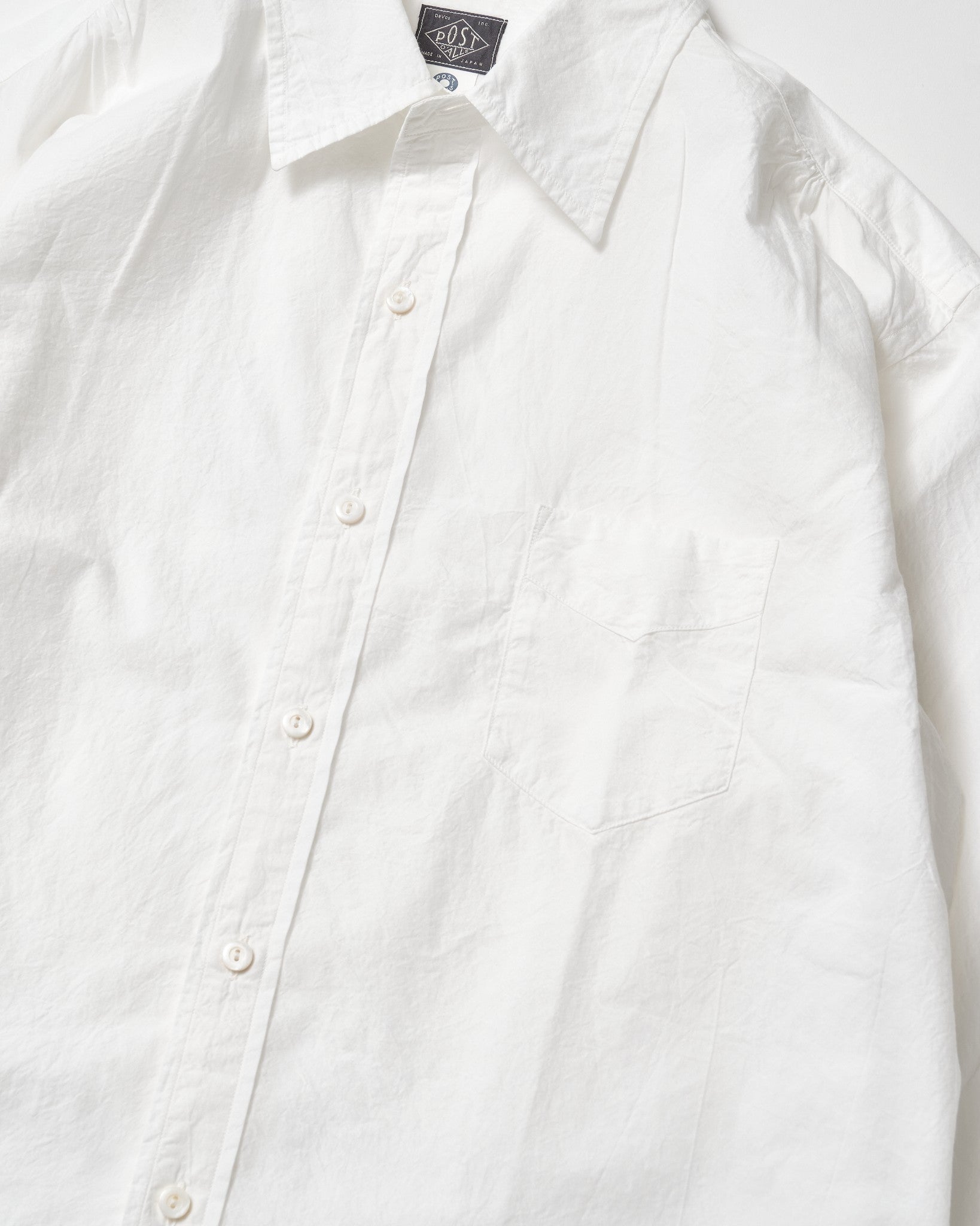 #3232-HBW Original BL Shirt : high count broadcloth white