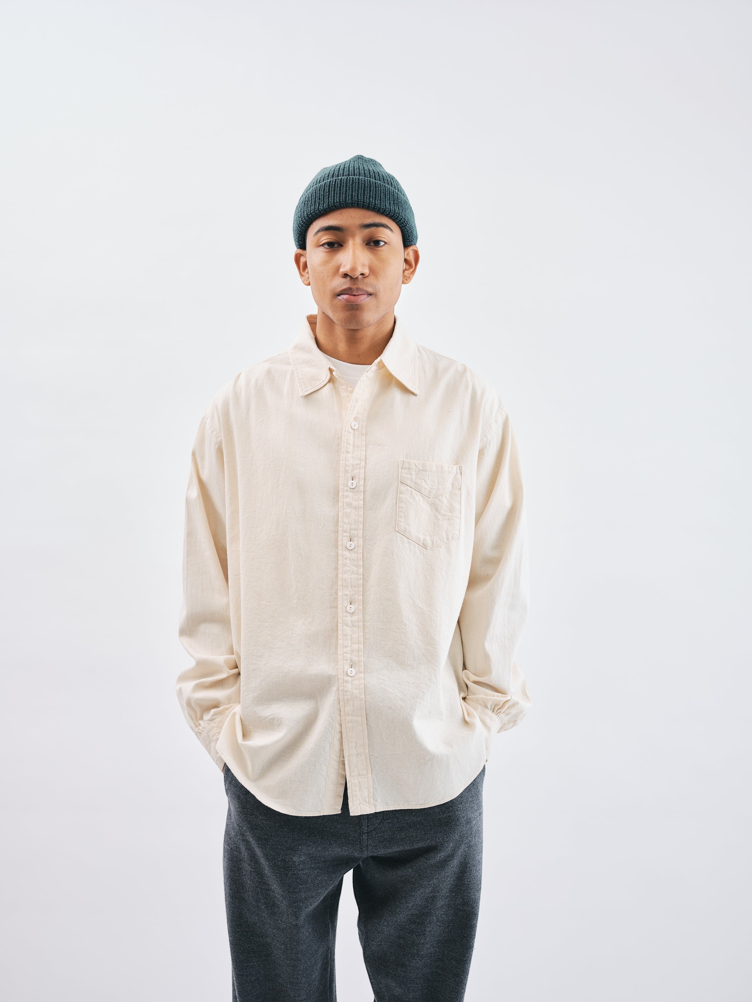 #3232-VTN Original BL Shirt : vintage twill natural