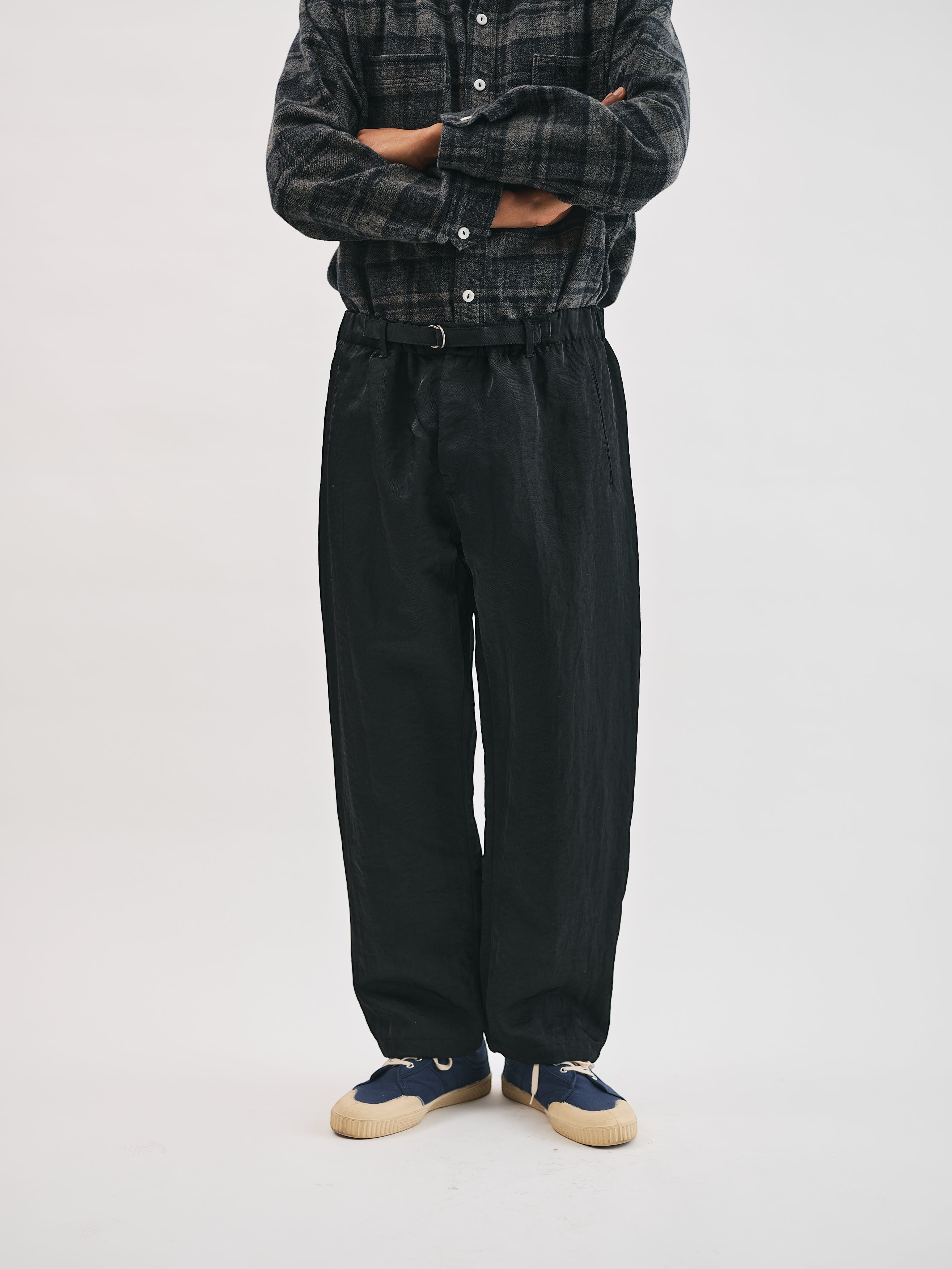#3307CP-HNB POST Coach Pants : heavy nylon twill black