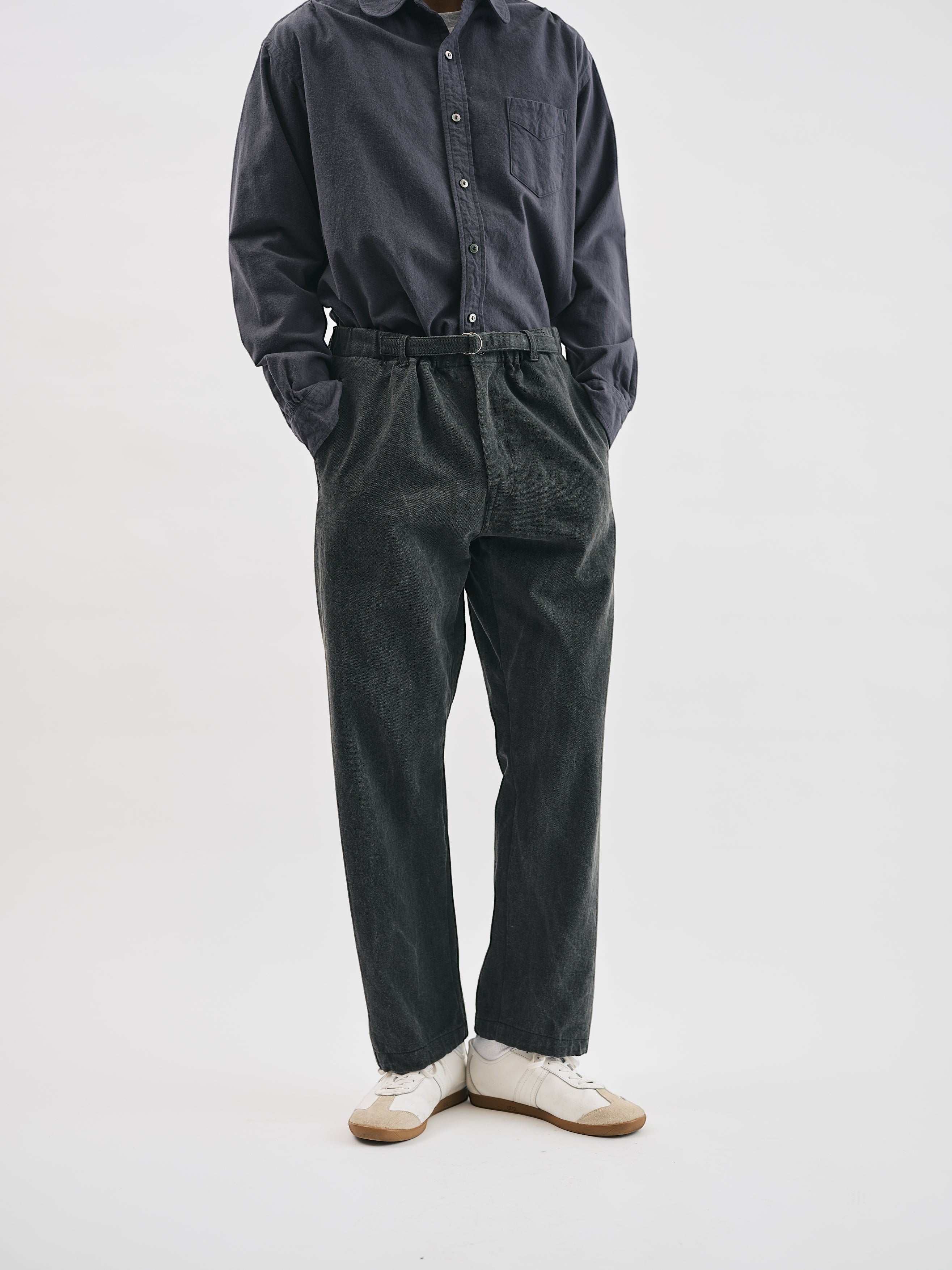 #3307CP-WFC2 POST Coach Pants : w flat twill charcoal 2