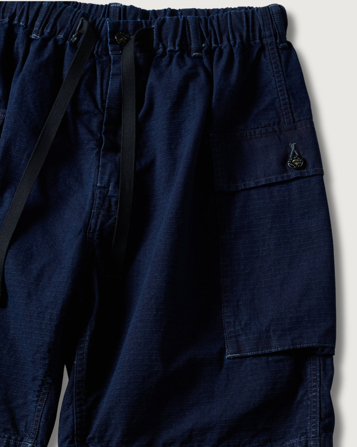 #3308S-DRI E-Z WALKABOUT Shorts : cotton dobby ripstop indigo deep wash