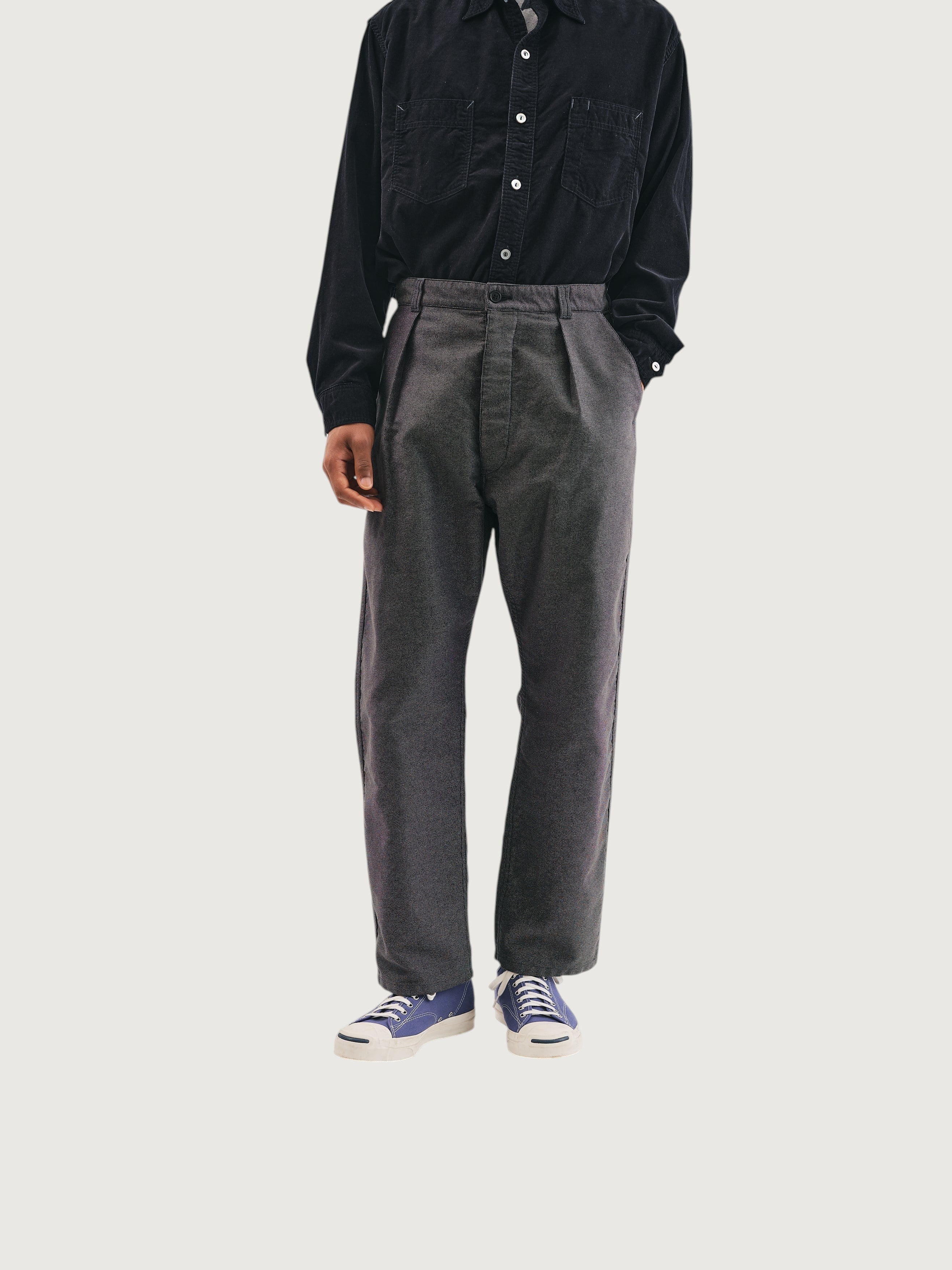 #3328-PB POS-Travail Pants : pinstripe black