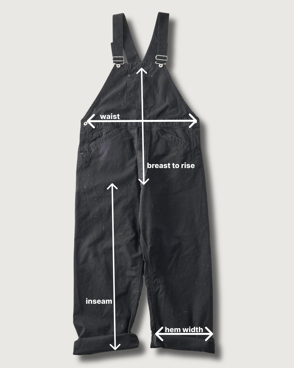 #3401-NT POST 46 Overalls : nep twill black