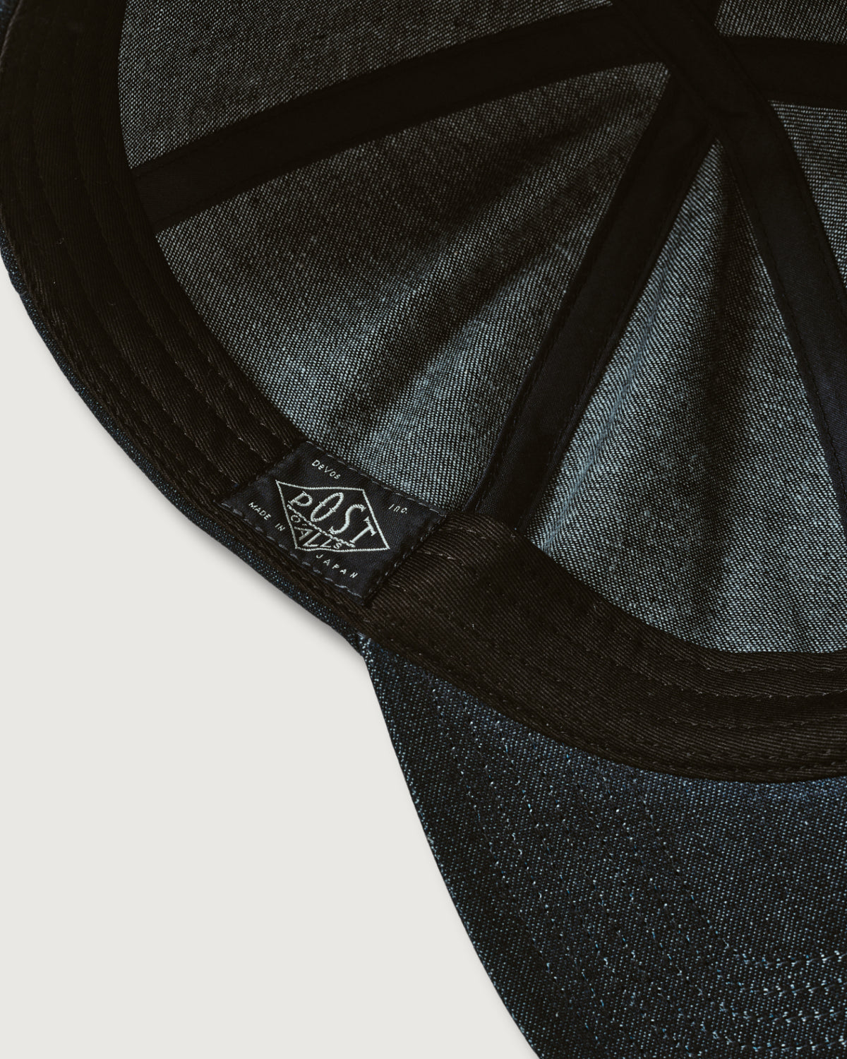 #3903-WTN POST Ball Cap: waxy taffeta navy