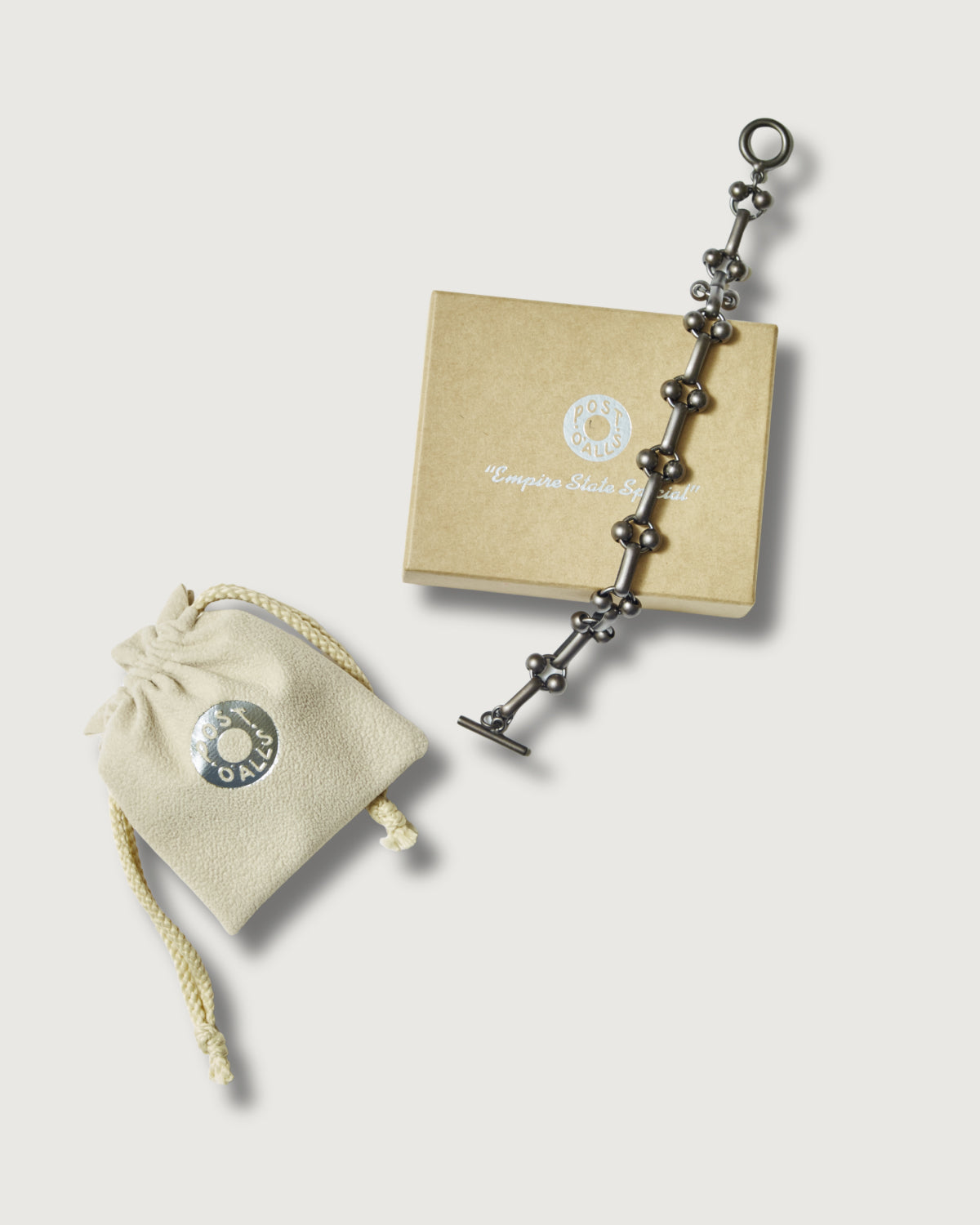 #3909-PB2 POST Bracelet #2 : brass flat black