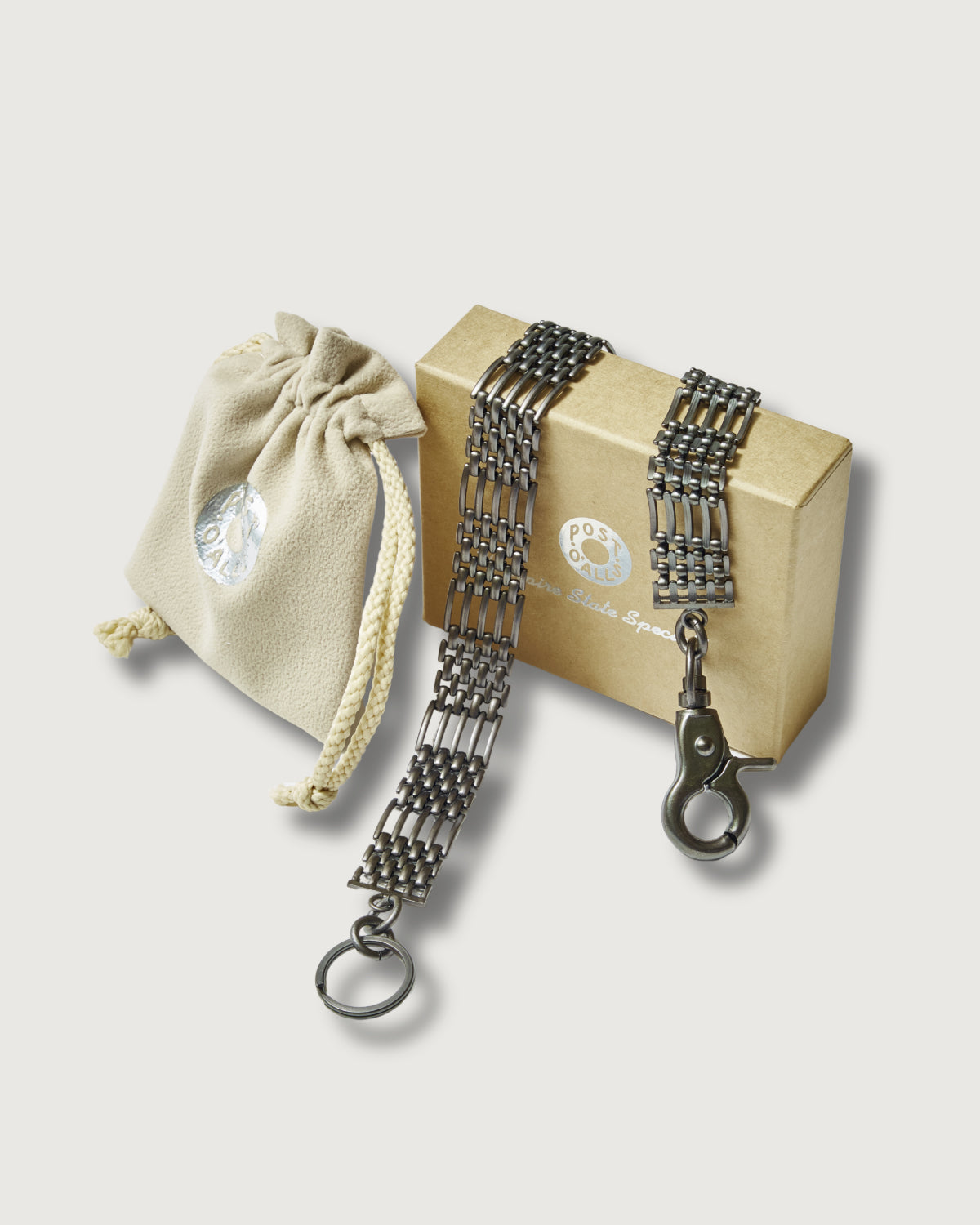 #3912-PK3 POST Key Chain #3 : brass flat black