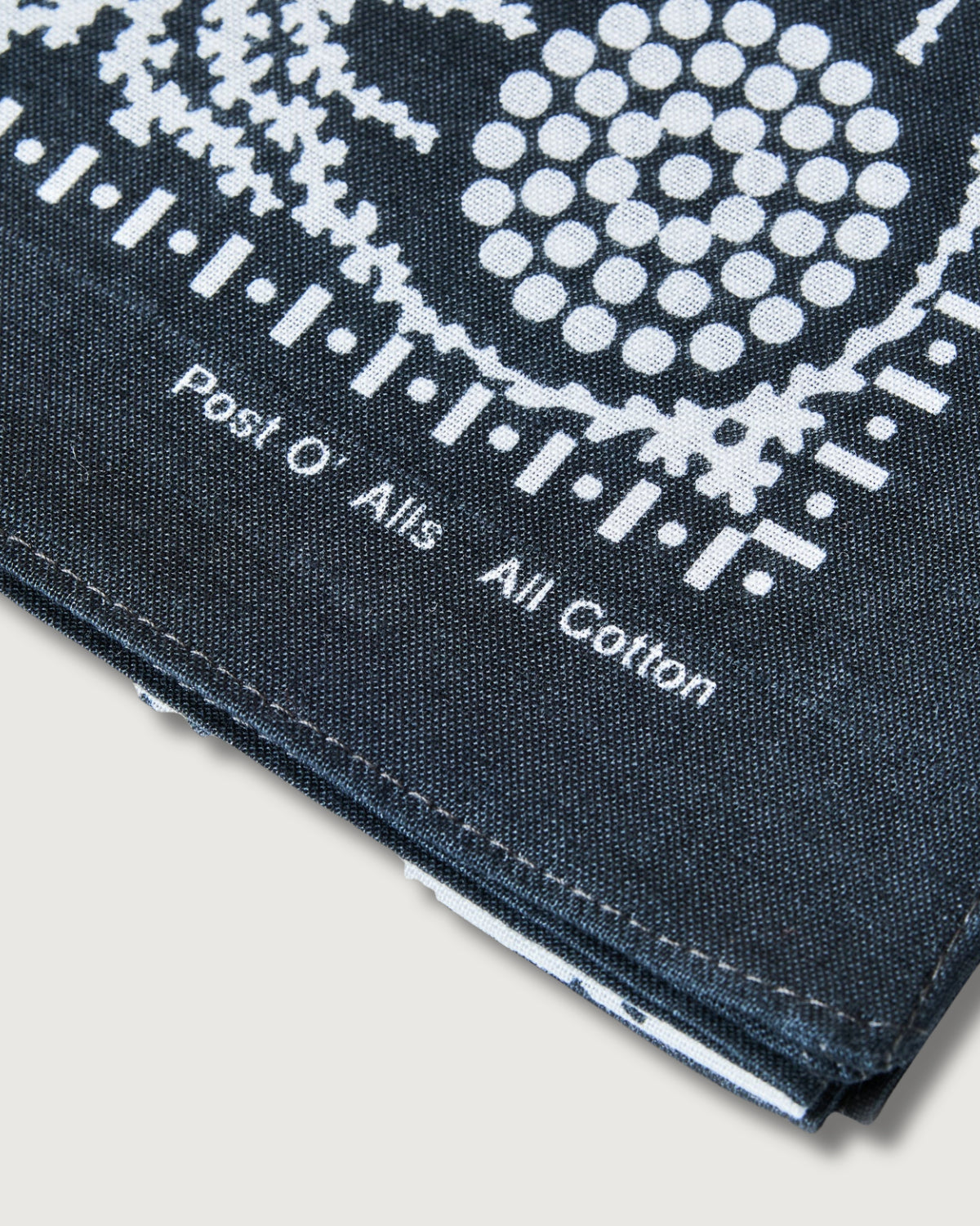 #4001-C Spider POST Bandana Hankie : spider charcoal 45 x 45