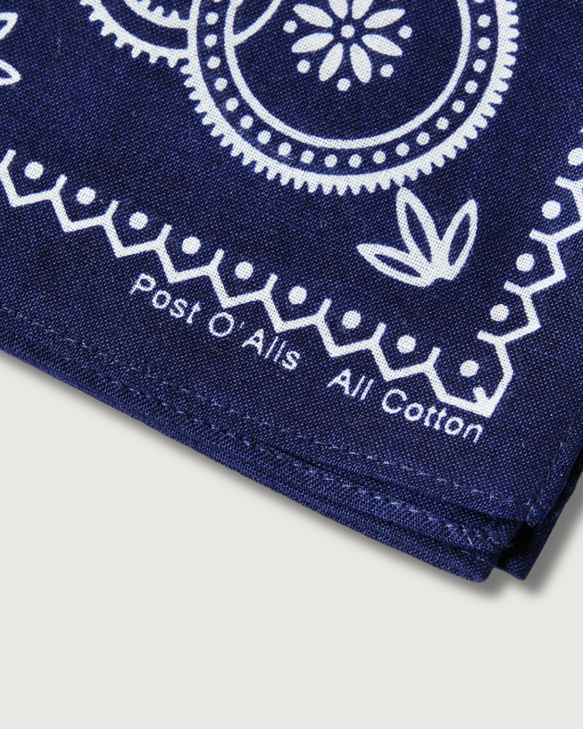 #4008-N Weed POST Bandana Hankie : weed navy 45 x 45