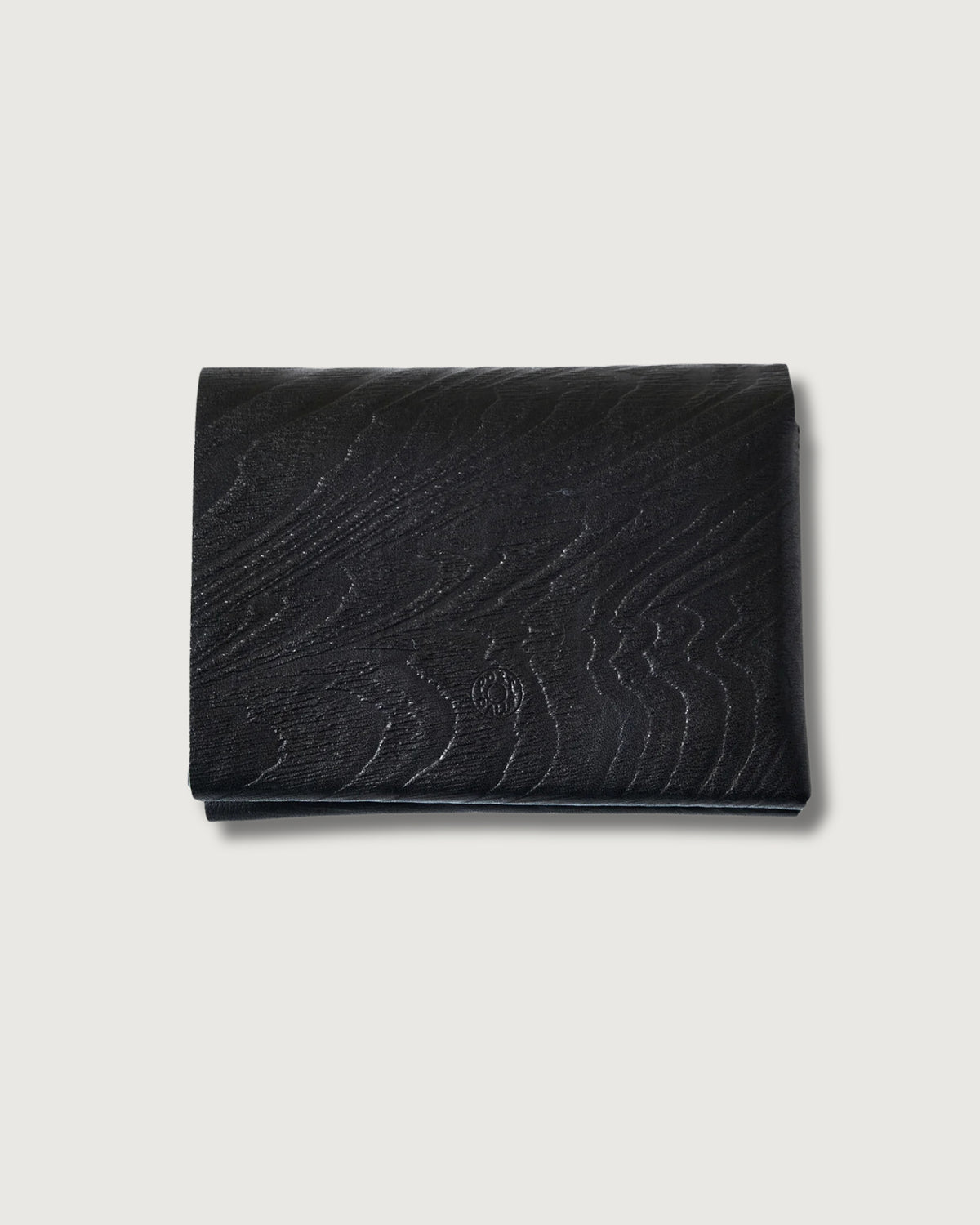 #4211-PLB Plywood Leather Wallet : cow leather black