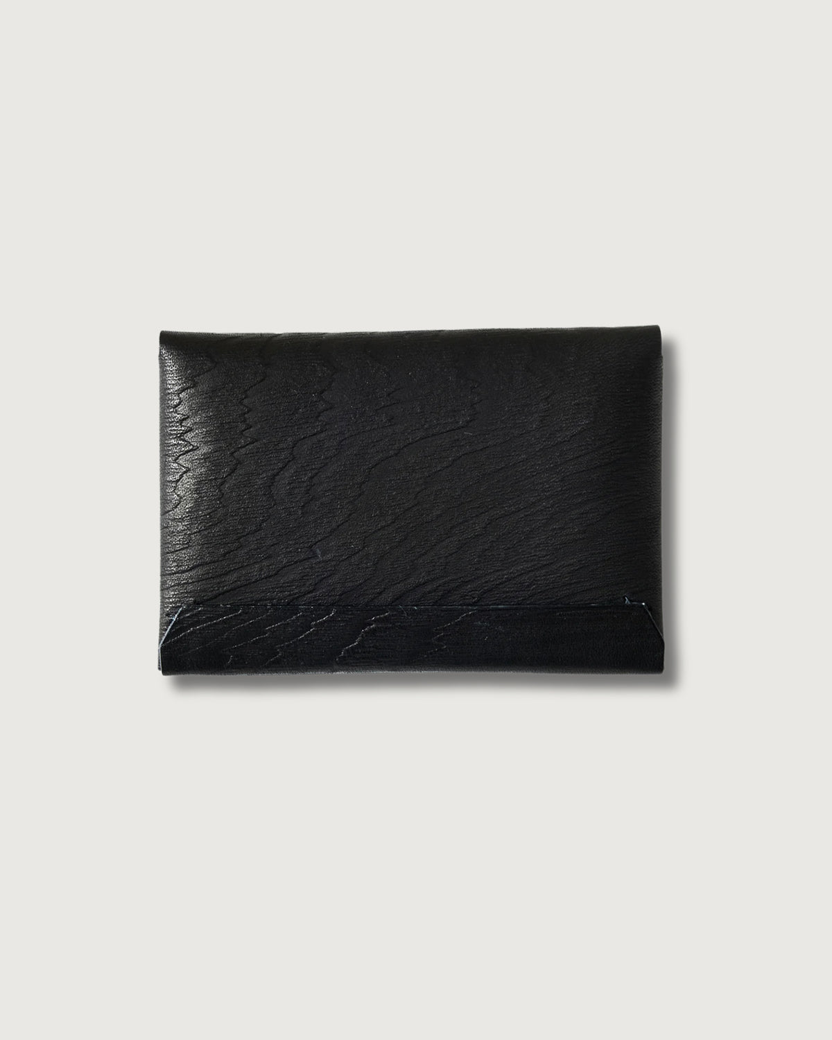 #4212-PLB Plywood Leather Card Case : cow leather black