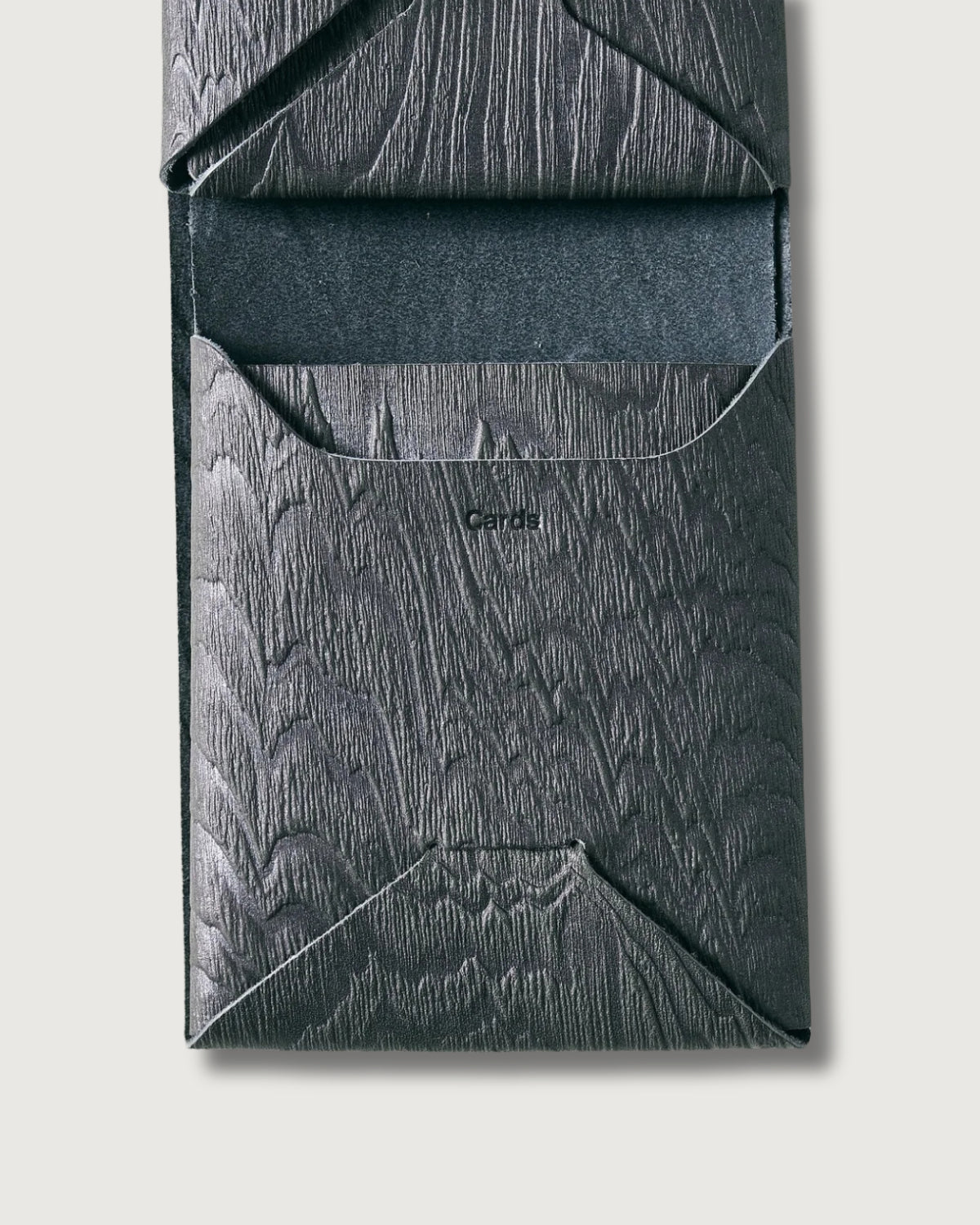 #4301-PT Plywood Leather Wallet : plywood leather taupe