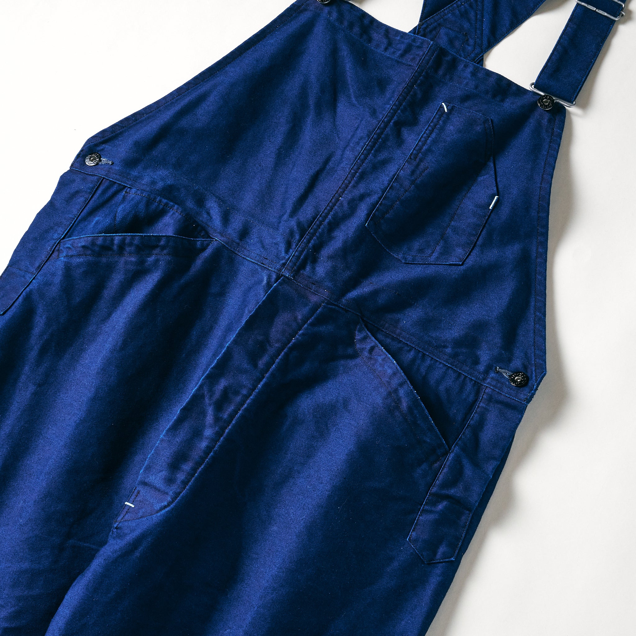 #1401-MI No.1 Overalls : vintage moleskin indigo