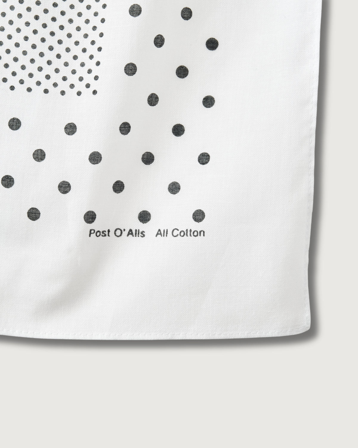 #5001-WC Bandana Scalf original 1993 design : cotton sheeting white/charcoal 138 x 45 (new color)
