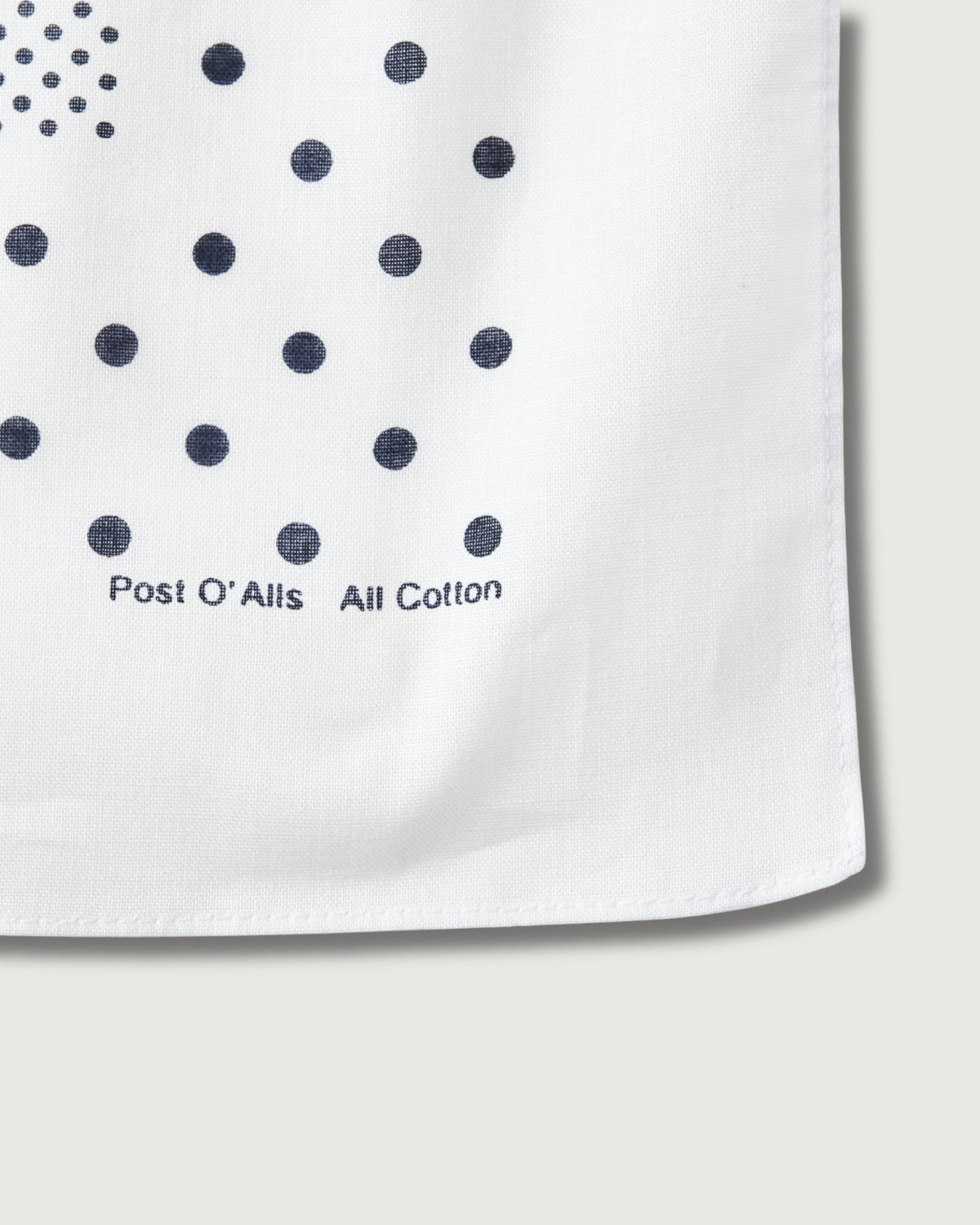 #5001-WN Bandana Scalf original 1993 design : cotton sheeting white/navy 138 x 45