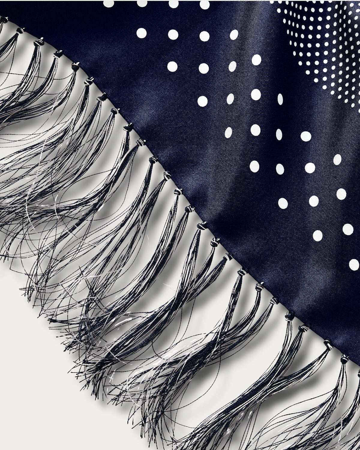 #5002-SN 1993 scarf : silk navy/white 43.5 x 124