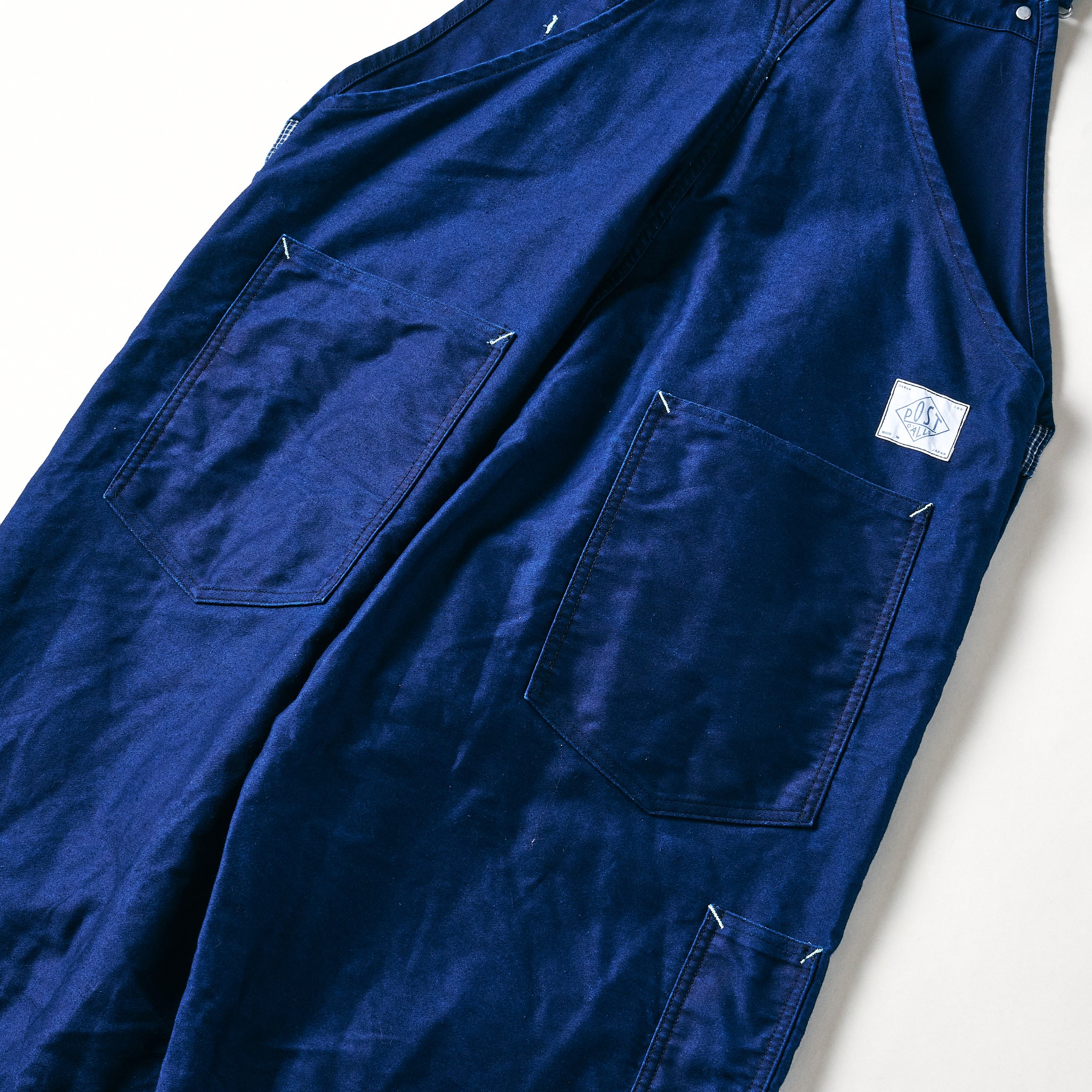 #1401-MI No.1 Overalls : vintage moleskin indigo