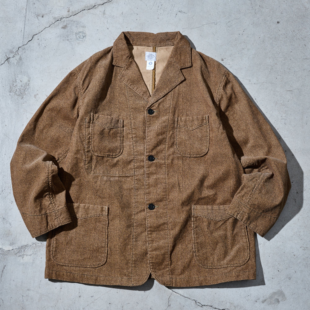 #3116B-HCB OK Rider 5 : herringbone print corduroy brown