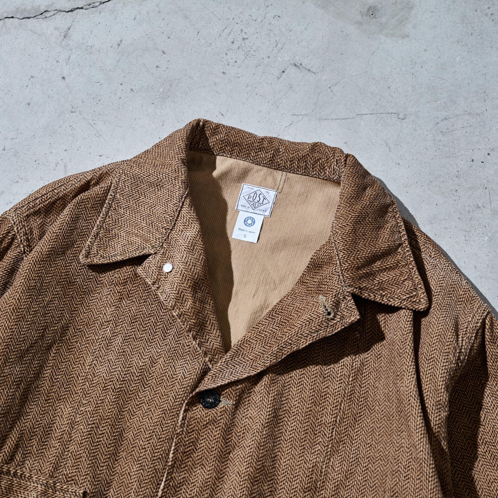 #12006-HCB WALKABOUT : herringbone print corduroy brown