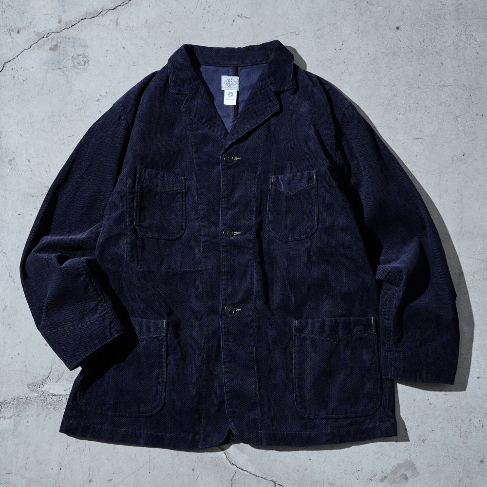 #3116B-HCN OK Rider 5 : herringbone print corduroy navy