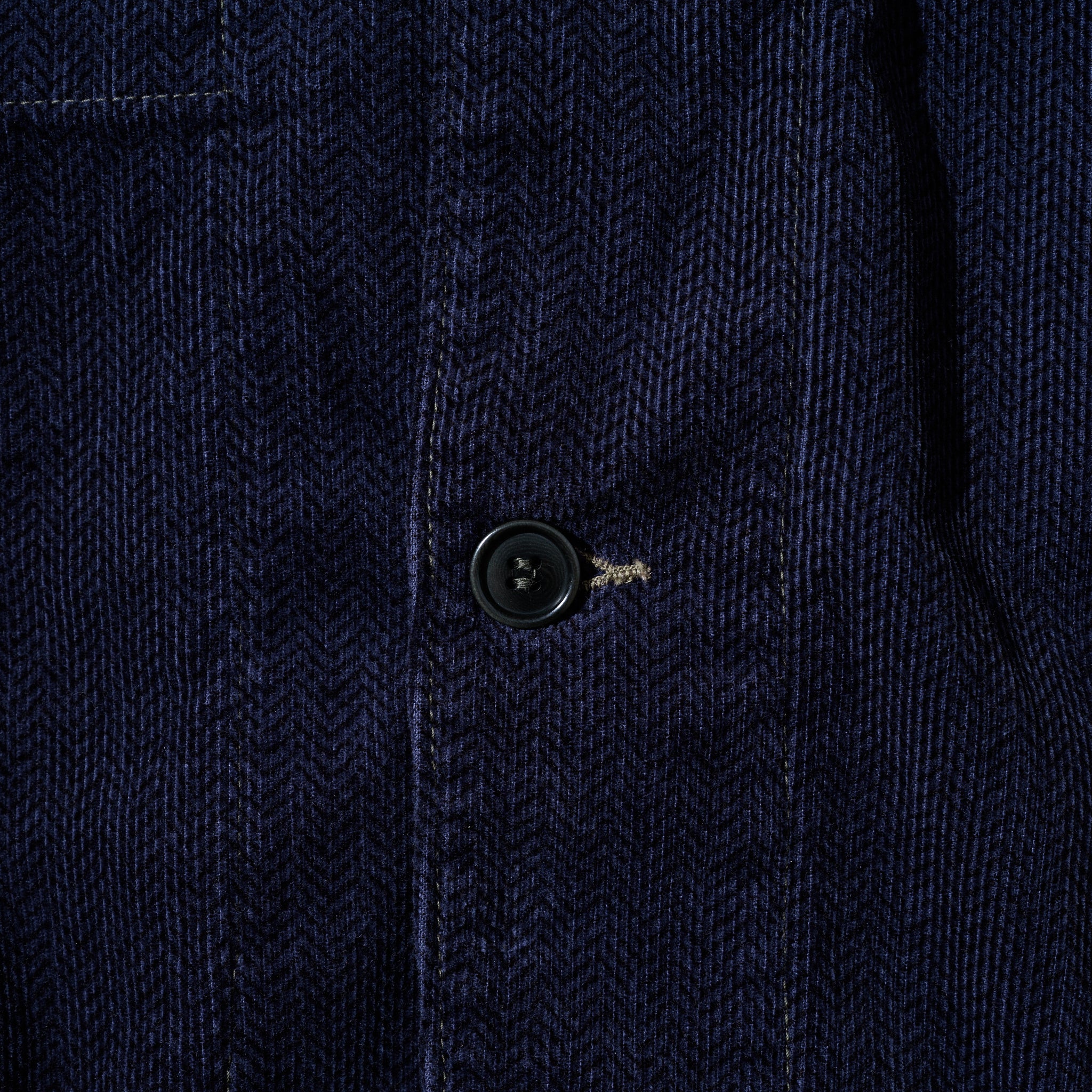 #3116B-HCN OK Rider 5 : herringbone print corduroy navy