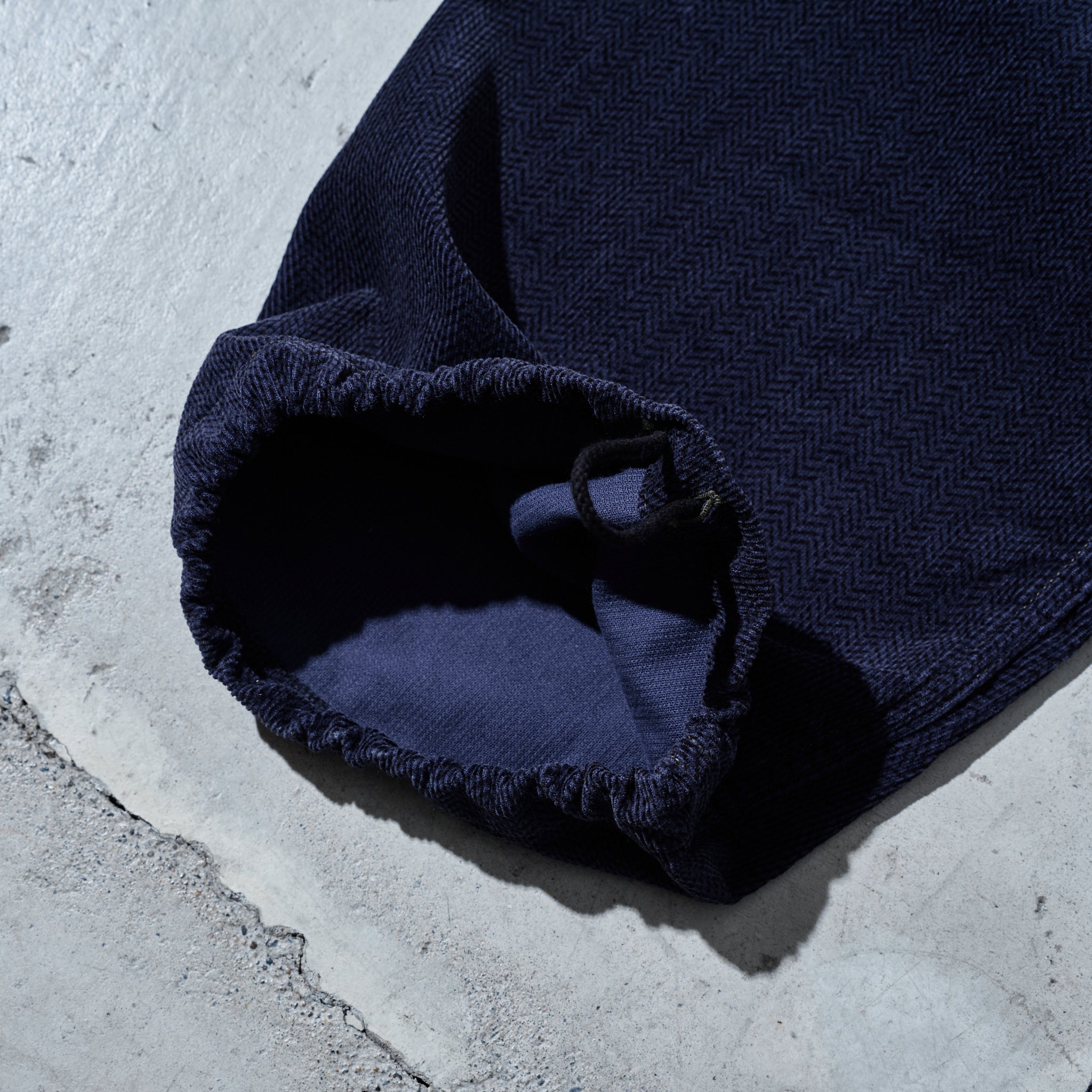 #3307-HCN E-Z ARMY-NAVY Pants : herringbone print corduroy navy