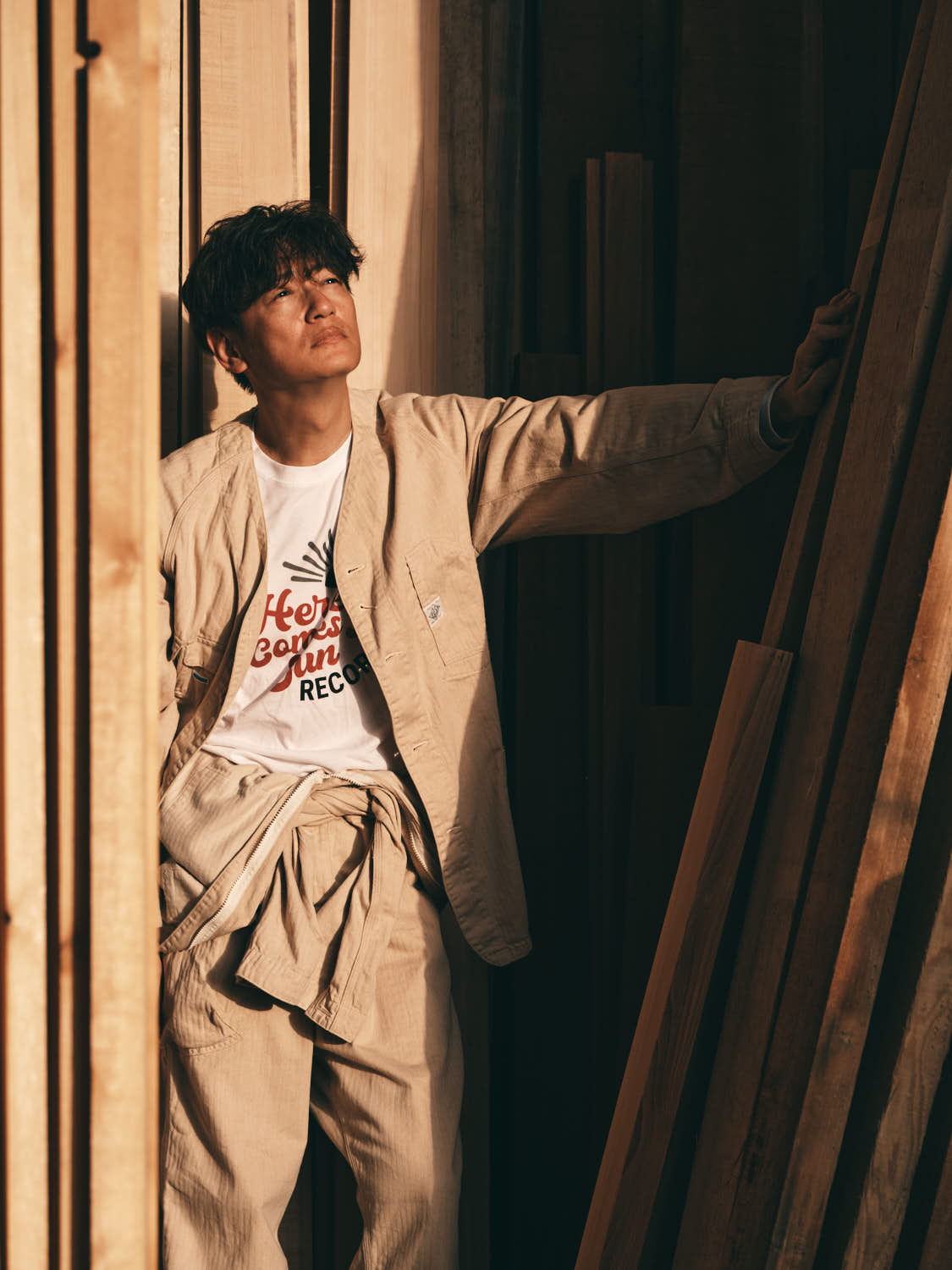 EP02-CHN ELNEST x Post O'Alls All-in-One:cotton herringbone natural