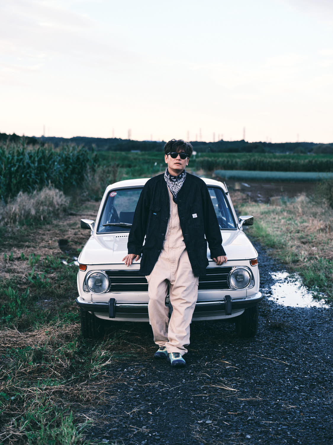 EP01-CHI ELNEST x Post O'Alls Coverall Jacket:cotton herringbone indigo