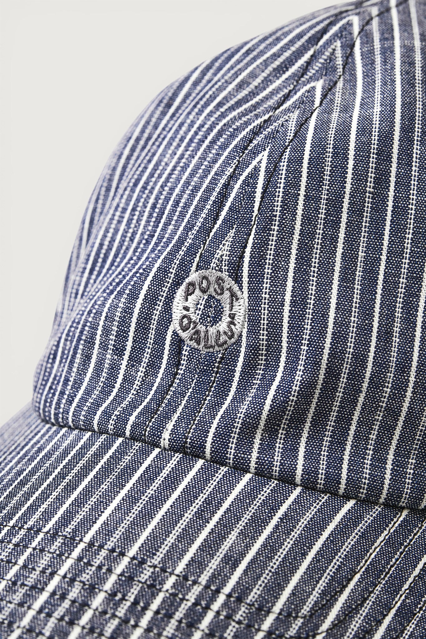 #3903-SC POST Ball Cap : stripe chambray indigo