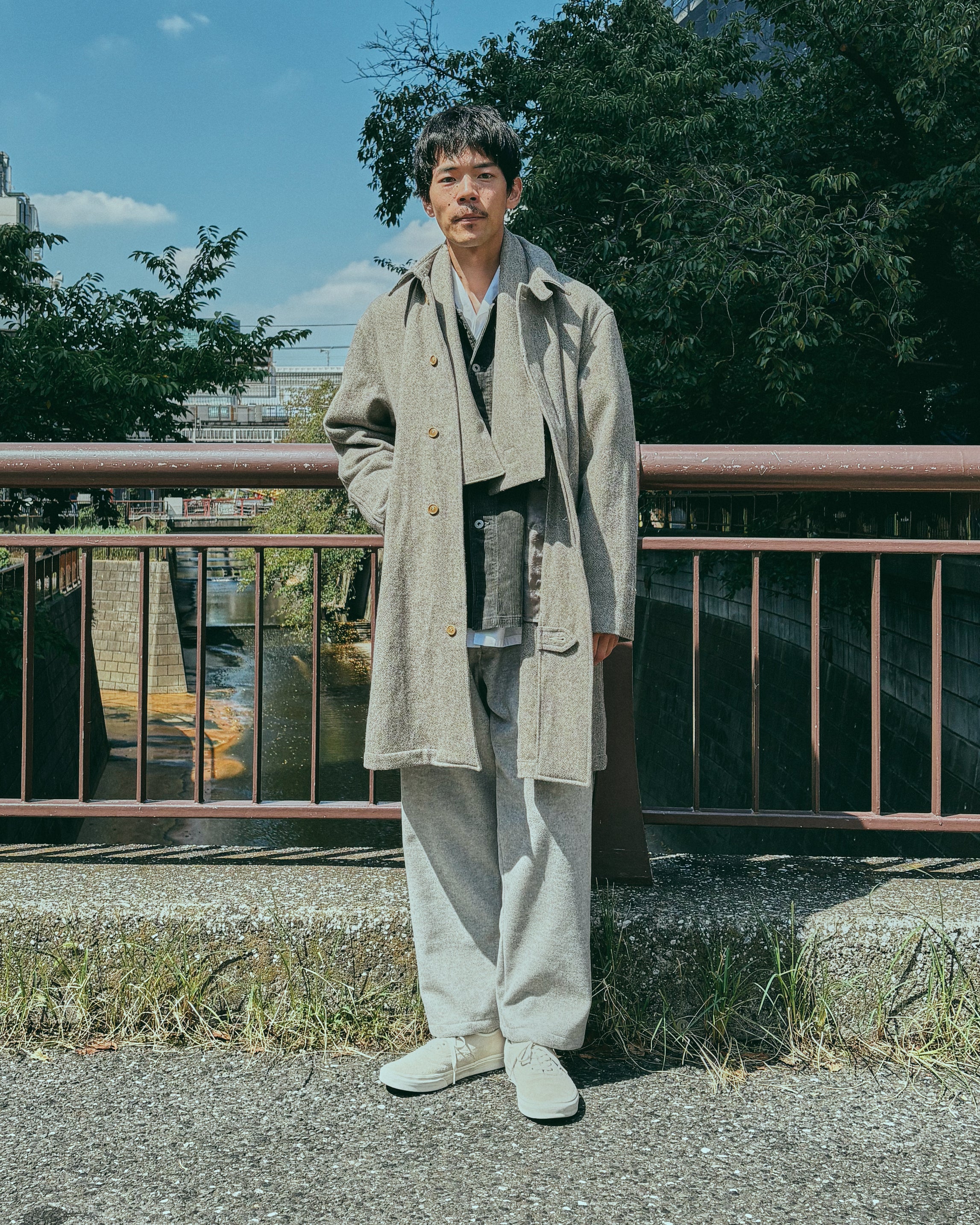 #3121-BTE USN Utility Coat : basket tweed ecru