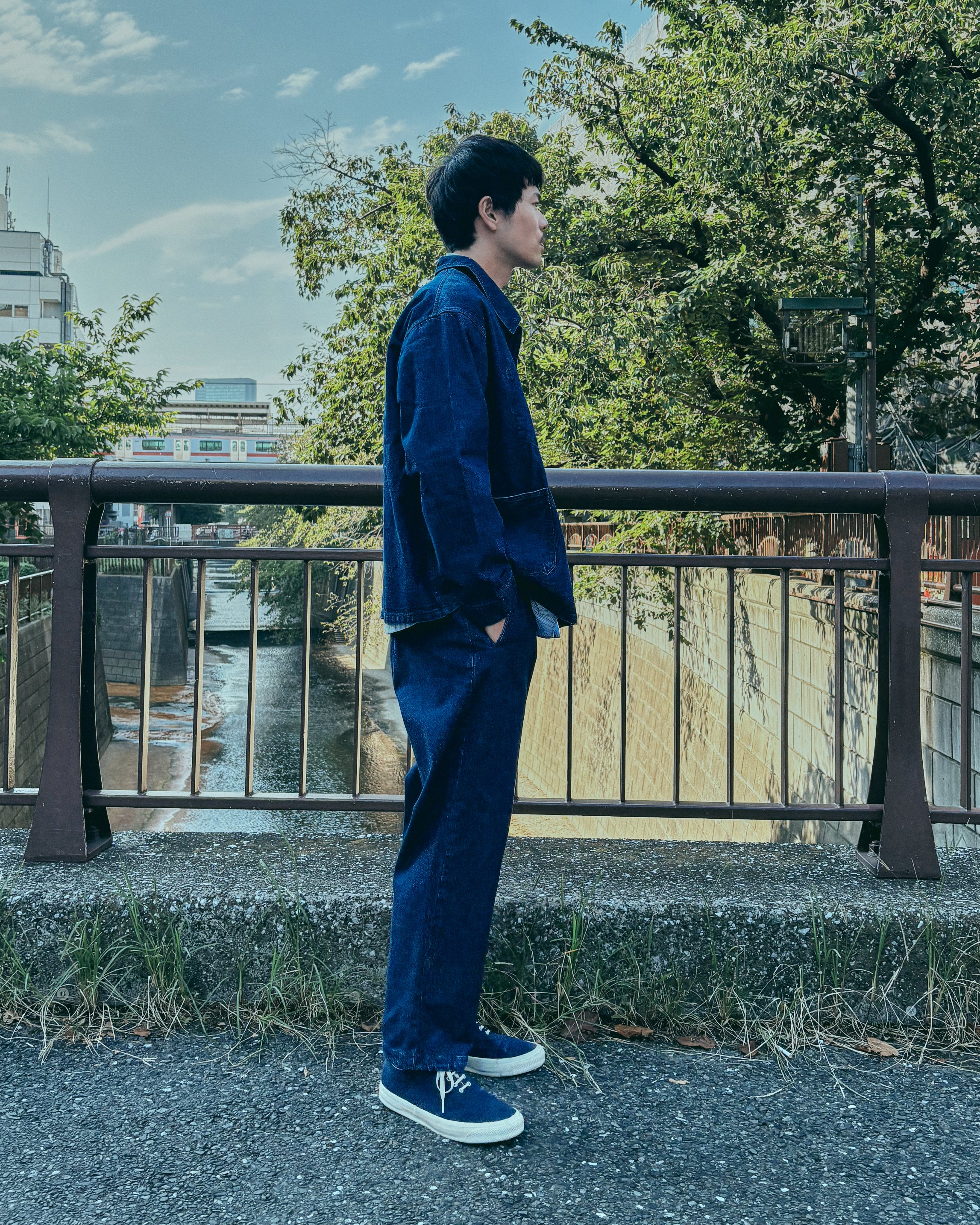 #3133-01 POST 46 : 10oz. denim indigo deep wash