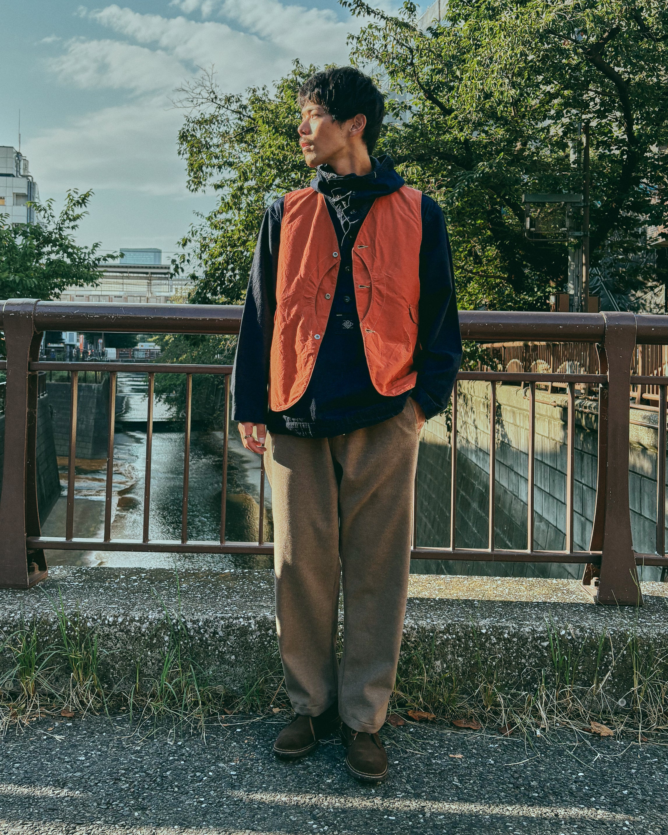 #3132-8DI CRAFTMASTER Hoody : 8oz. denim indigo