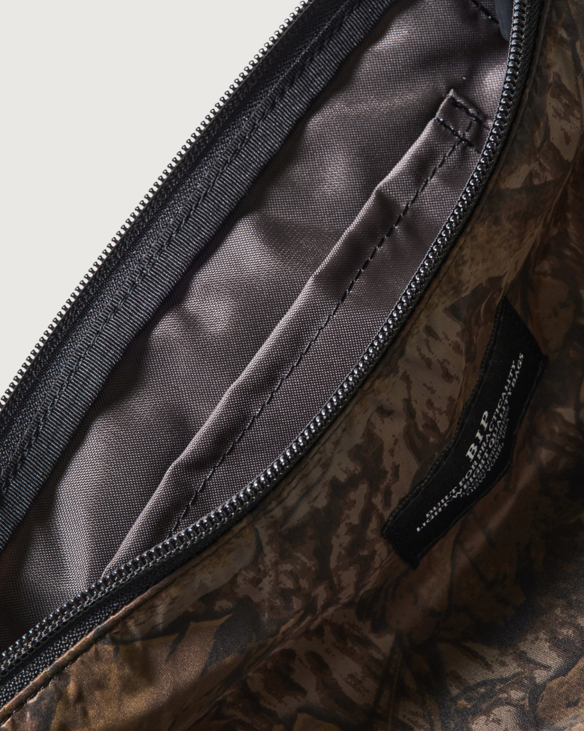 JP510-NC1 BAGSINPROGRESS x Post O'Alls FANNYPACK CROSSBODY : nylon forest camo brown jungle