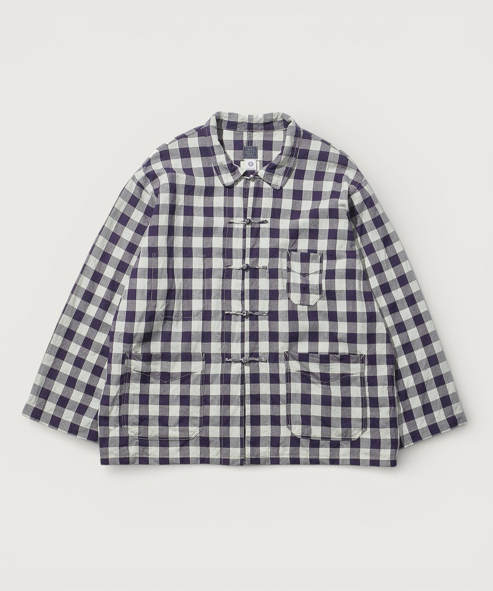 MTR4311 POST chinois : Gingham check NAVY x LGY
