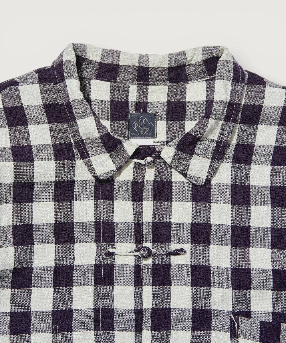 MTR4311 POST chinois : Gingham check NAVY x LGY
