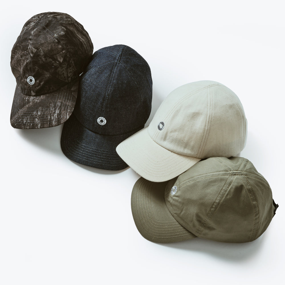 #3903-WTN POST Ball Cap: waxy taffeta navy