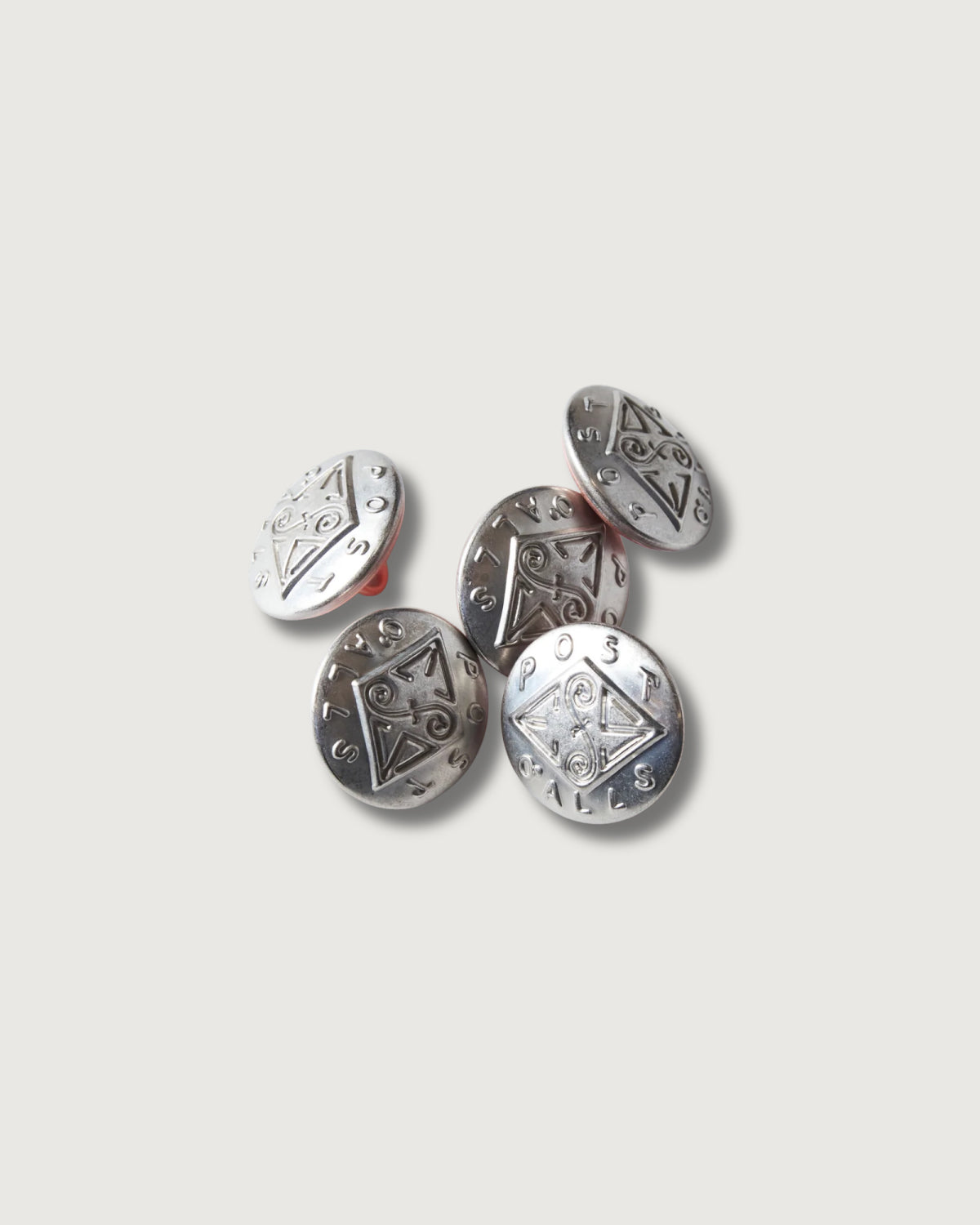 Post O'Alls : Change Button Set (silver / black) 6 pieces for jacket