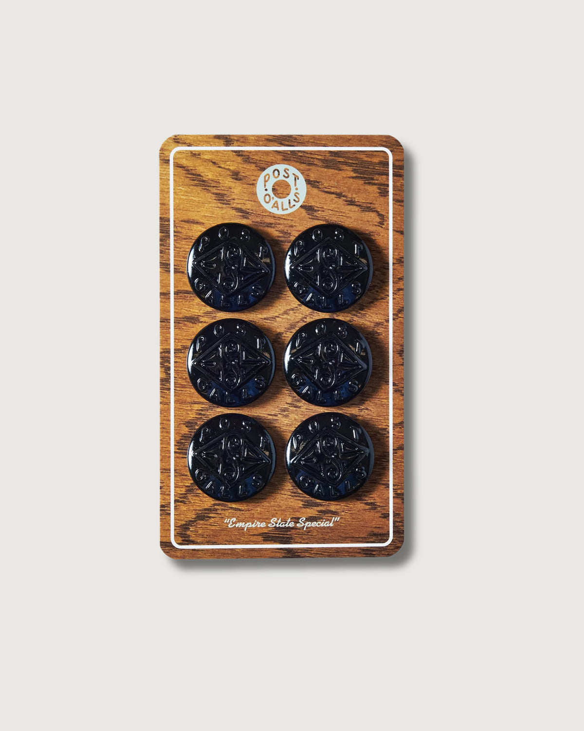 Post O'Alls : Change Button Set (silver / black) 6 pieces for jacket