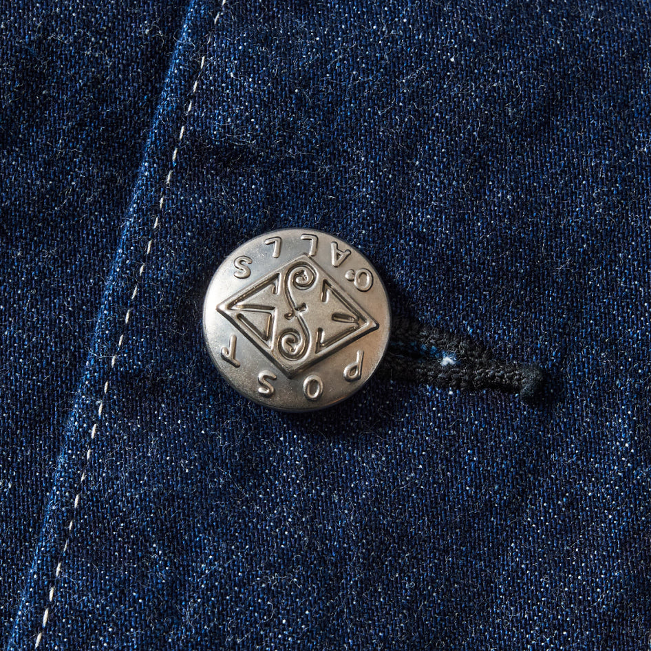 Post O'Alls : Change Button Set (silver / black) 6 pieces for jacket