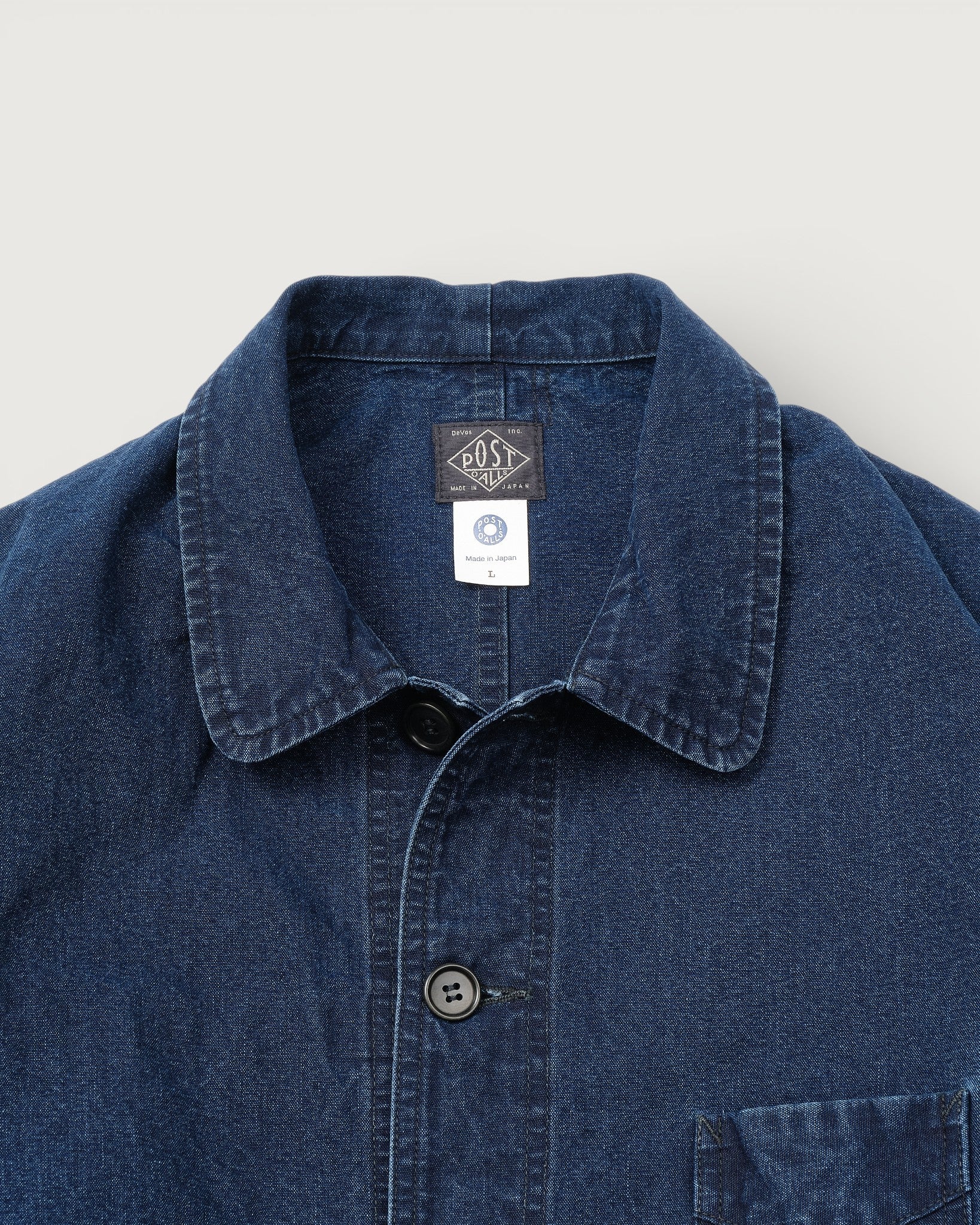 #3135-VIC POST Chinois Travail 2 : vintage indigo canvas deep washed indigo