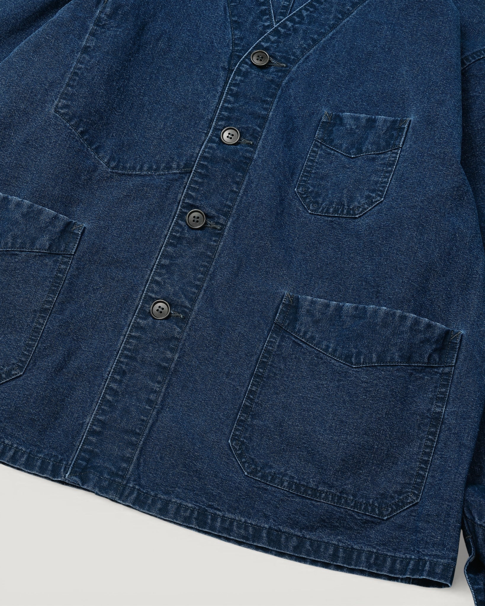 #3135DV-VIC POST Chinois Travail 2 DV : vintage indigo canvas deep washed indigo