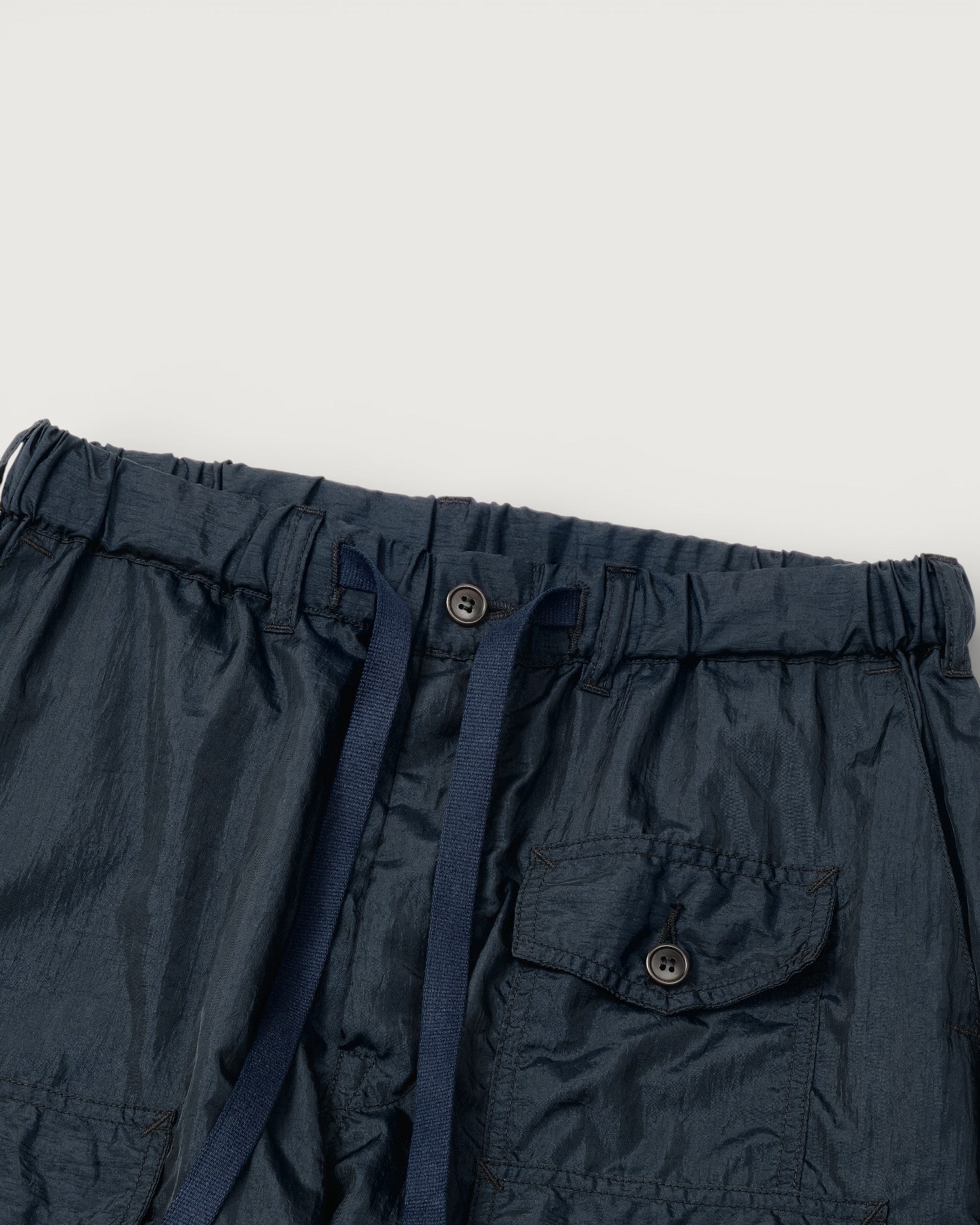 #3322-CNN Town & Country Pants : crinkle nylon taffeta navy