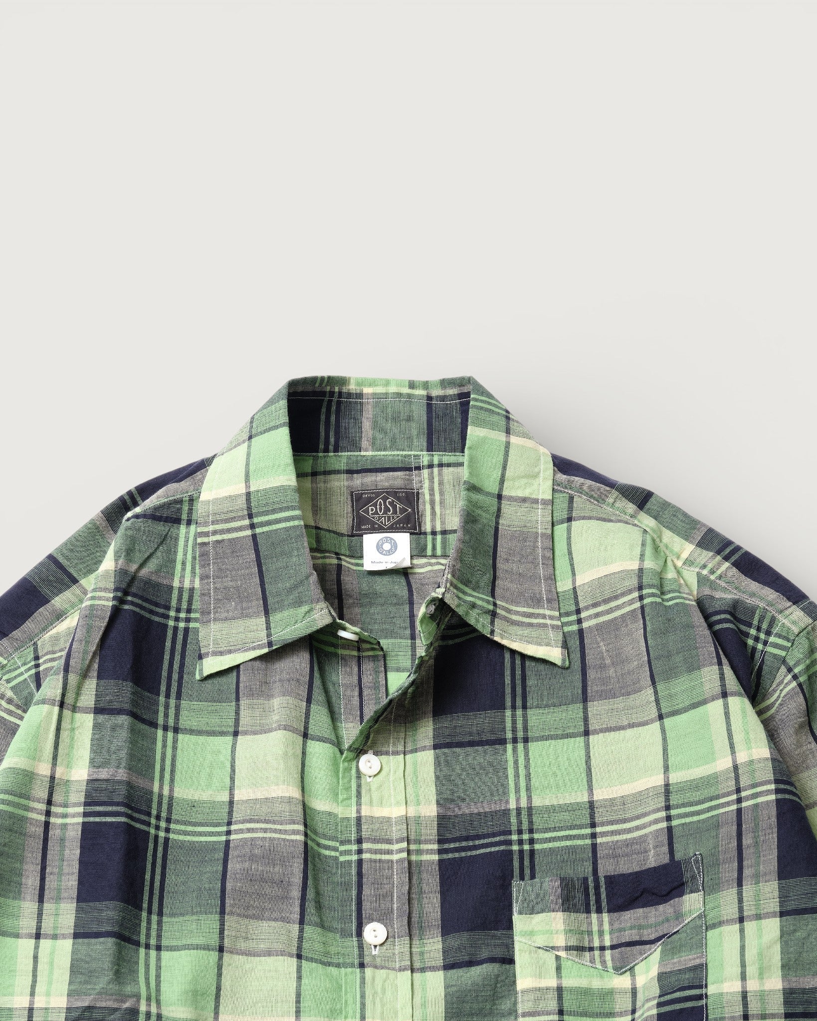 #3232-CPG Original BL Shirt : cotton plaid green