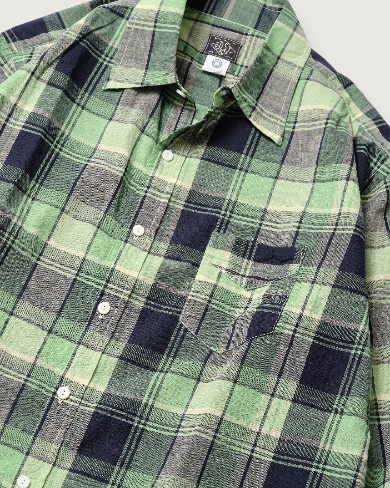 #3232-CPG Original BL Shirt : cotton plaid green